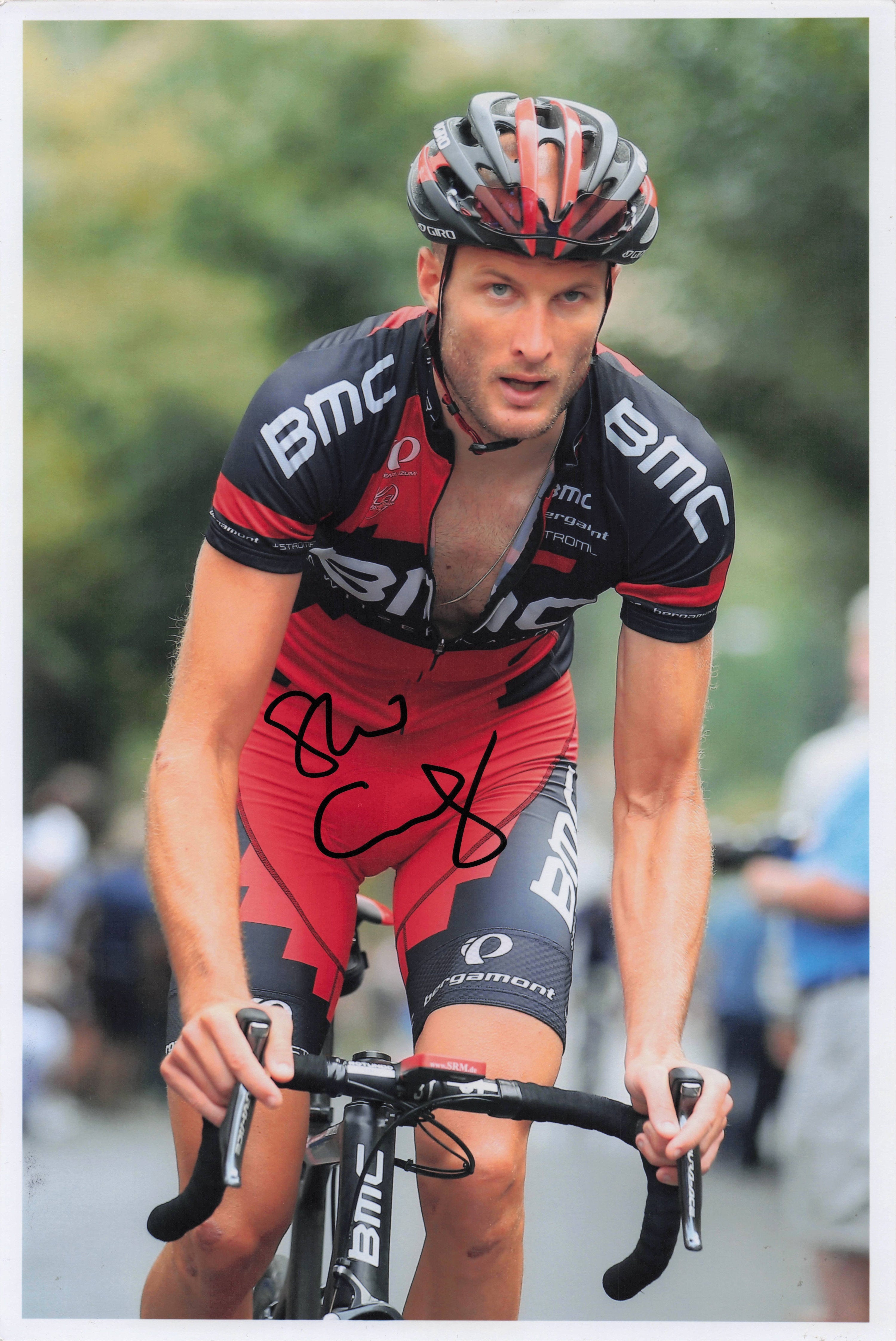 Steven Cummings GB British Olympic Cyclist 2013 Giant Hand Signed Photo