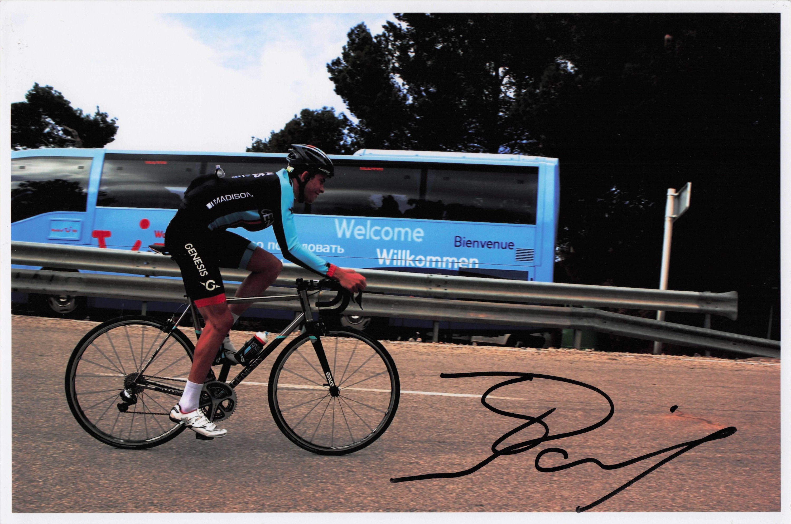 Scott Davies British Welsh Madison Genesis Cyclist 12x8 Hand Signed Photo