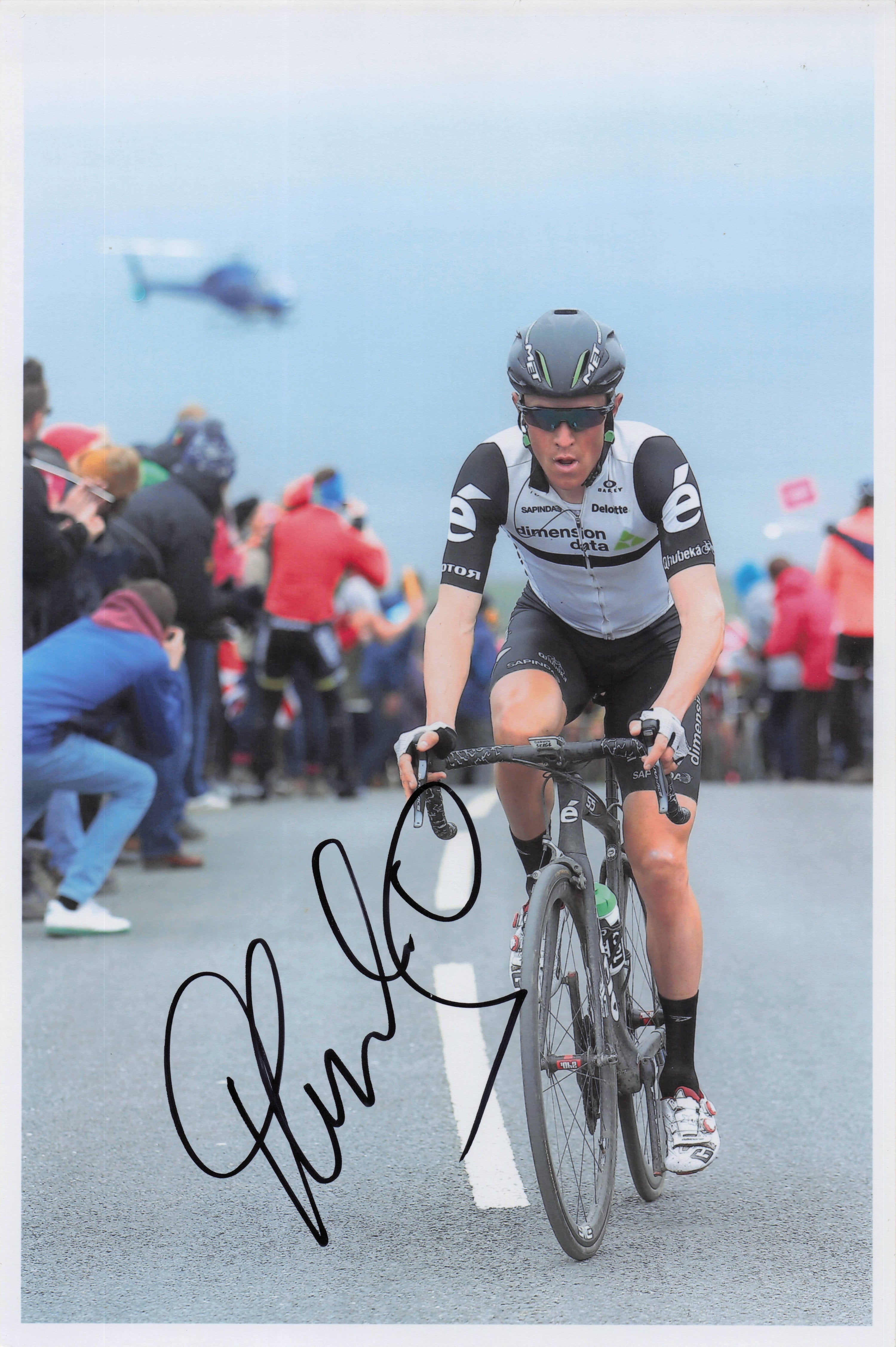 Serge Pauwels Belgian Cycling Champion 2016 Victory 12x8 Hand Signed photo