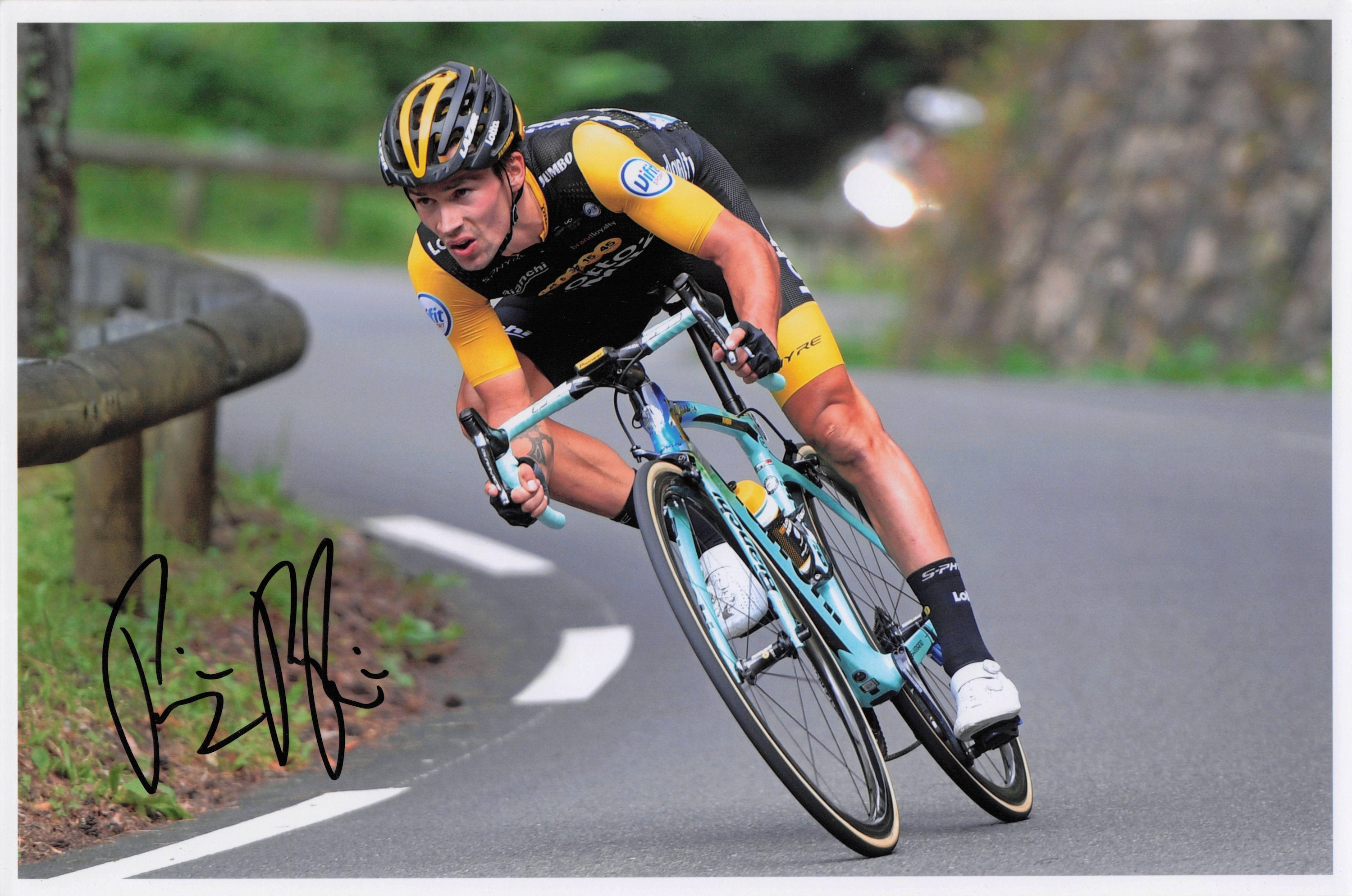 Primoz Roglic Slovenia Cyclist 2018 Tour De France 12x8 Hand Signed Photo