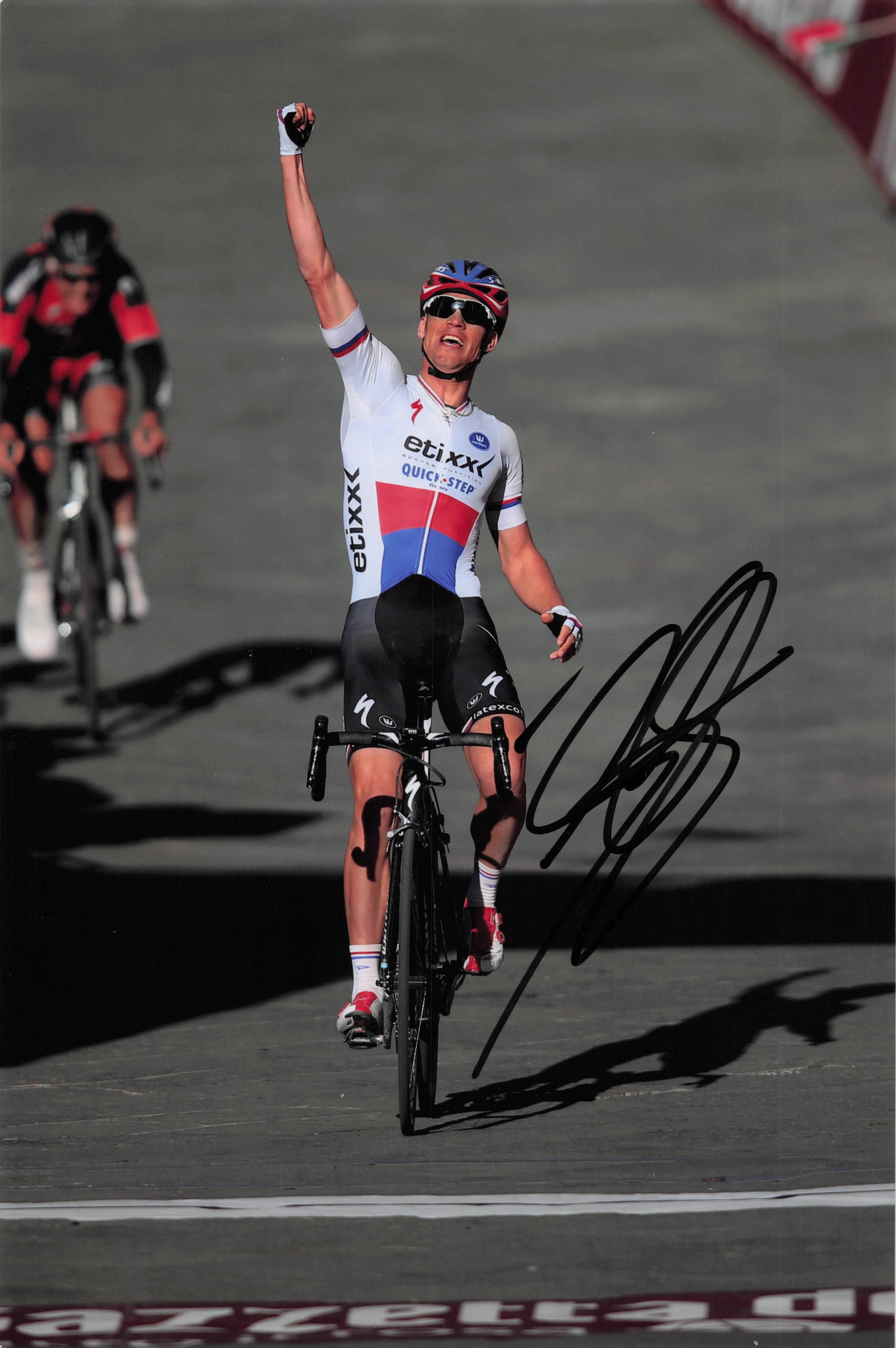 Zdenek Stybar Czech Republic Cycling 2015 Stade Bianche Hand Signed Photo