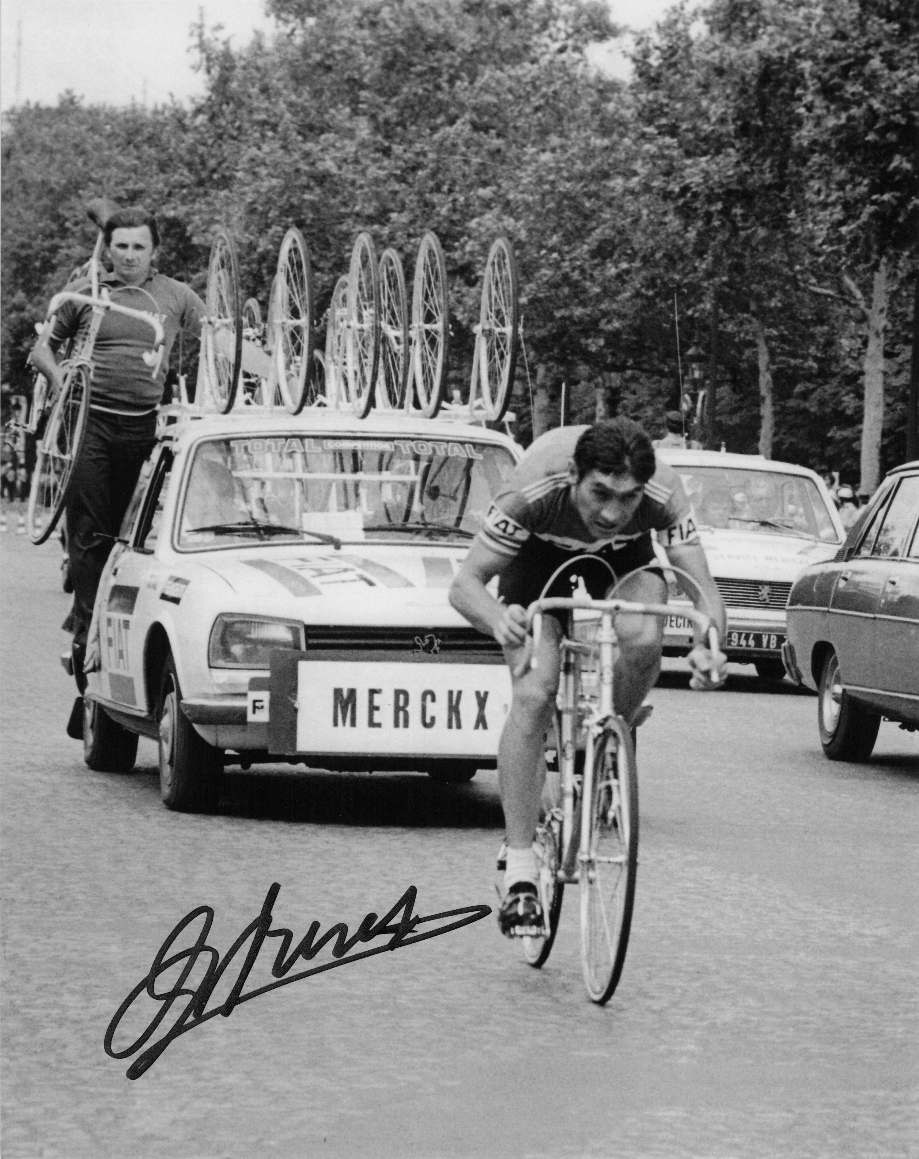 Eddie Merckx Belgium Cycling 1977 Tour De France 10x8 Hand Signed Photo