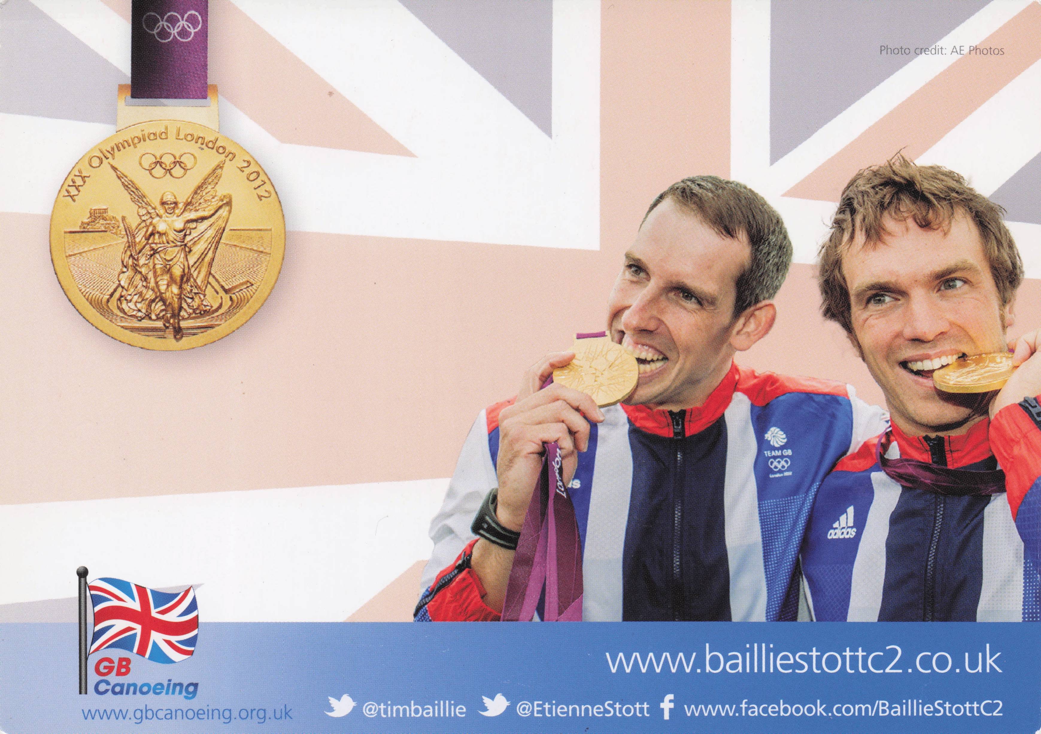 Tim Baillie Etienne Stott Canoe Olympic Champions Hand Signed Photo