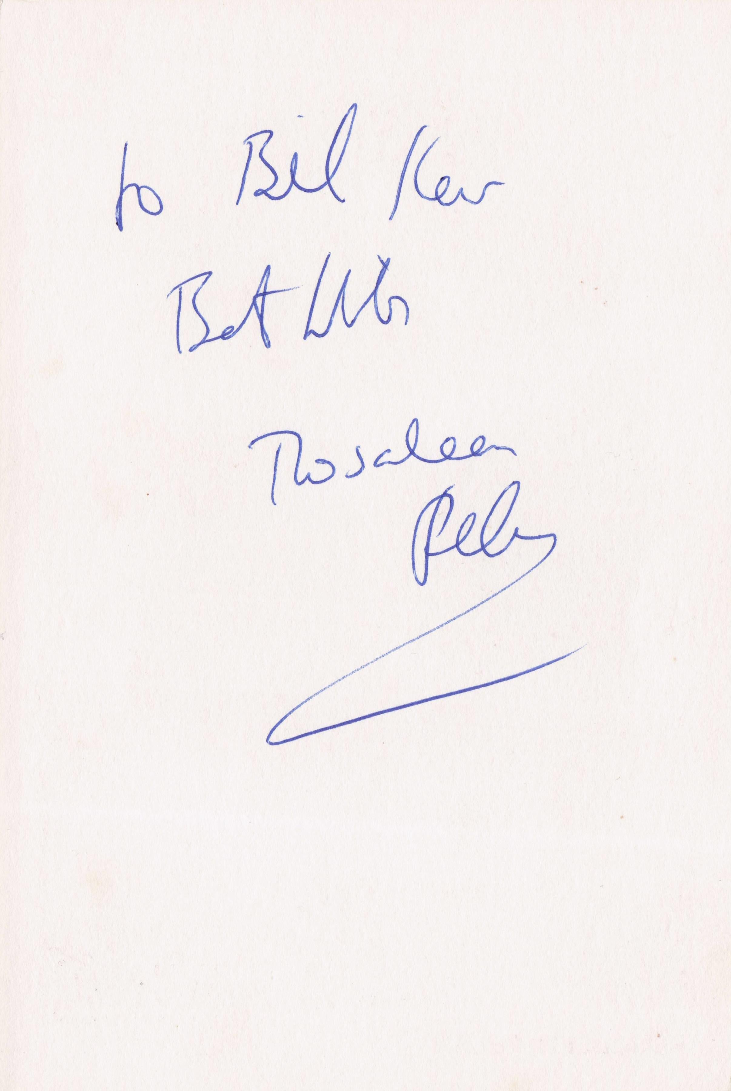 Rosaleen Pelan Hand Signed Photo