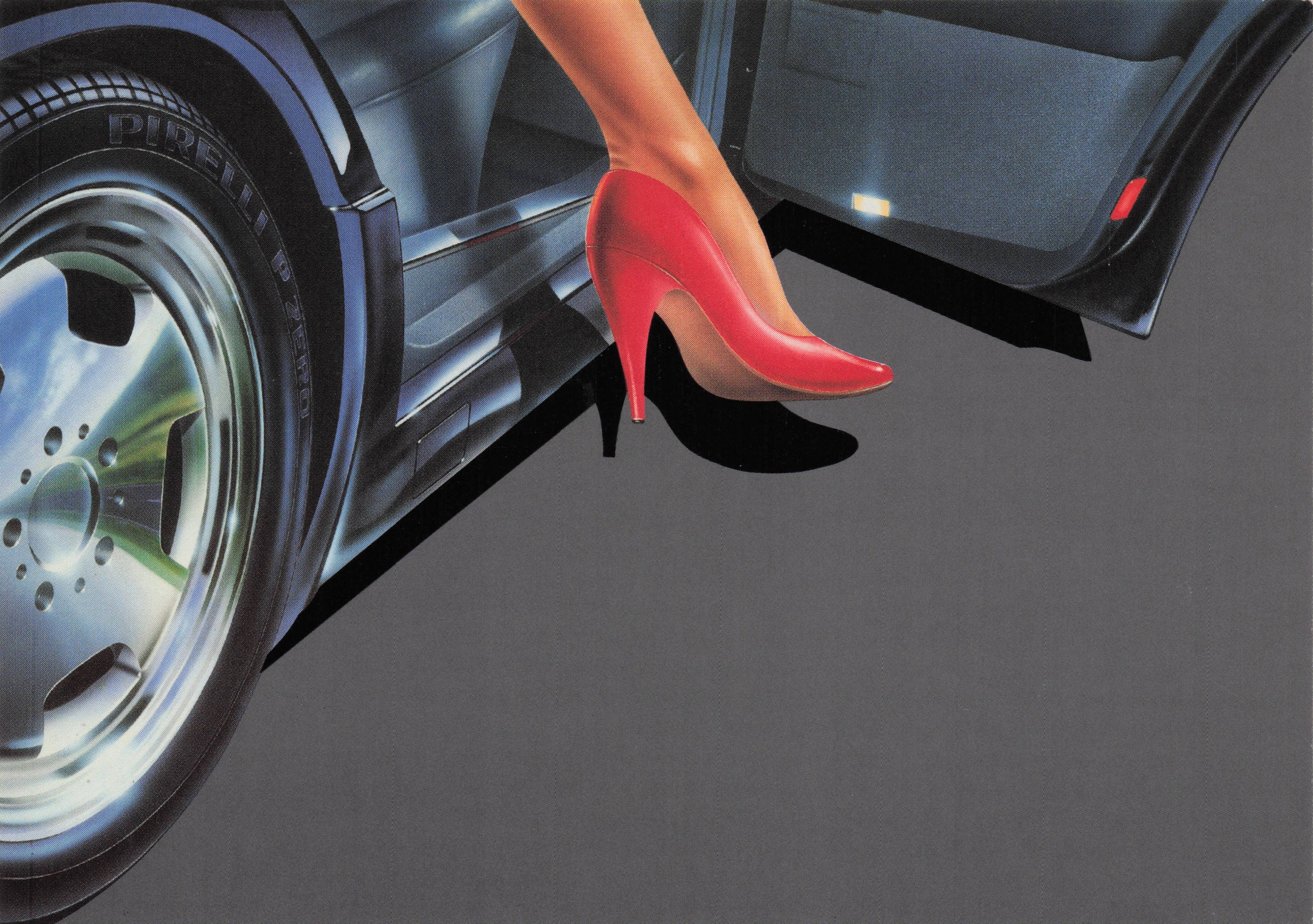 Pirelli Italian Tyre Car Manufacturer Red Stilletoes Shoes Advertising Postcard