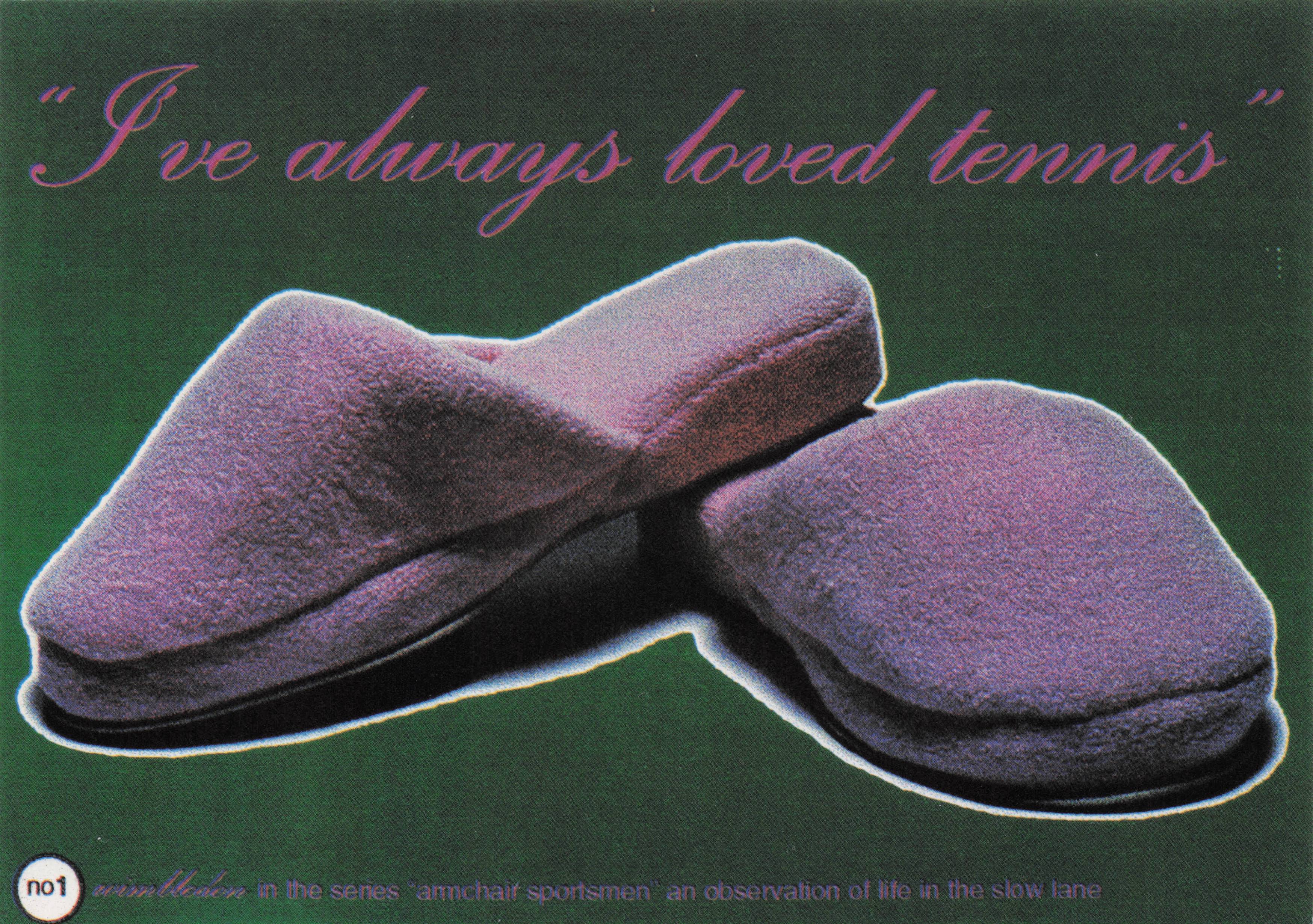 Pink Designer Slippers Shoes I've Always Loved Tennis Postcard