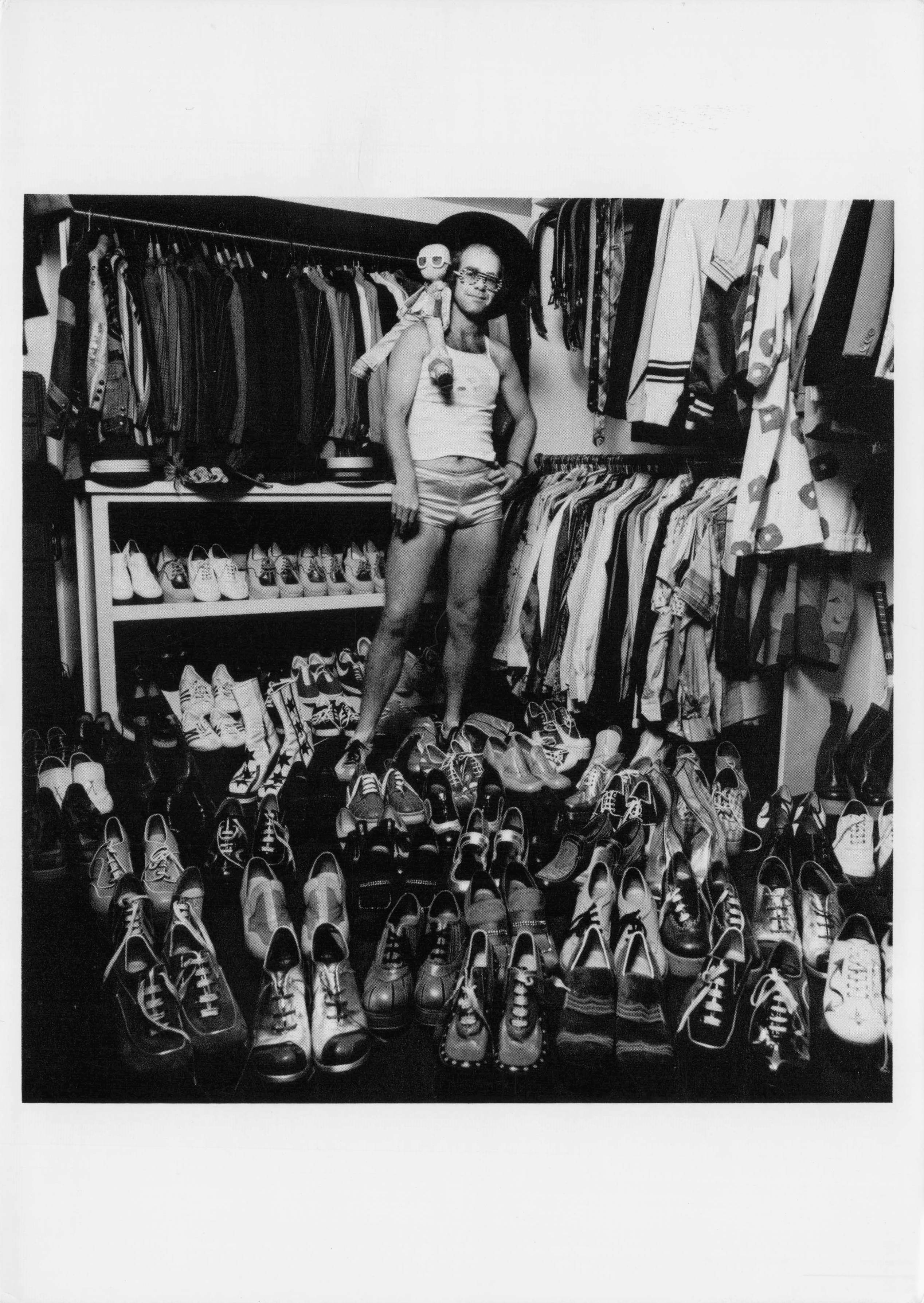 Elton John Piano Pop Star 1975 Shoe Collection Vintage Postcard