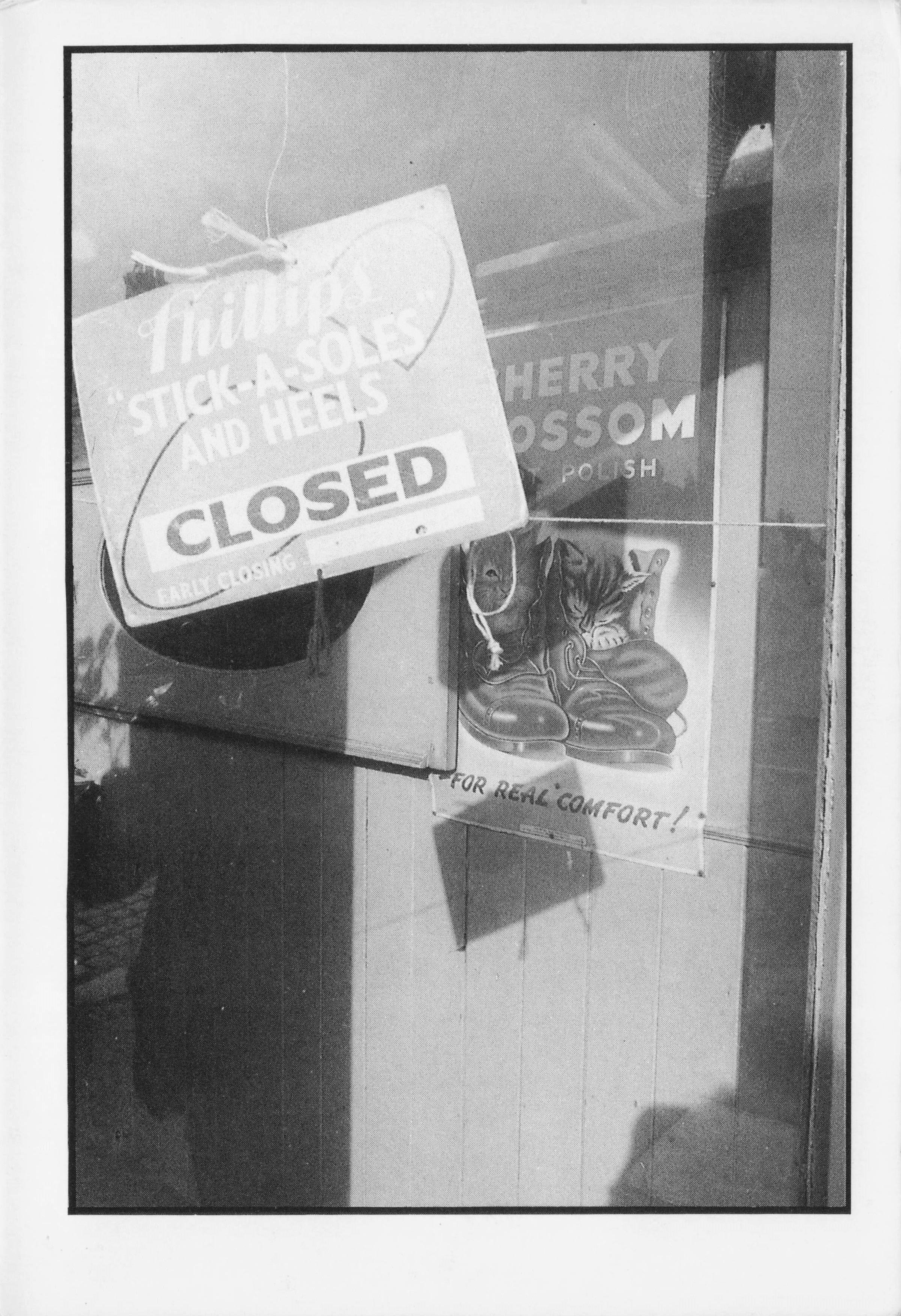 Shoe Repairs Old Shop Window Cherry Blossom Polish Photo Postcard