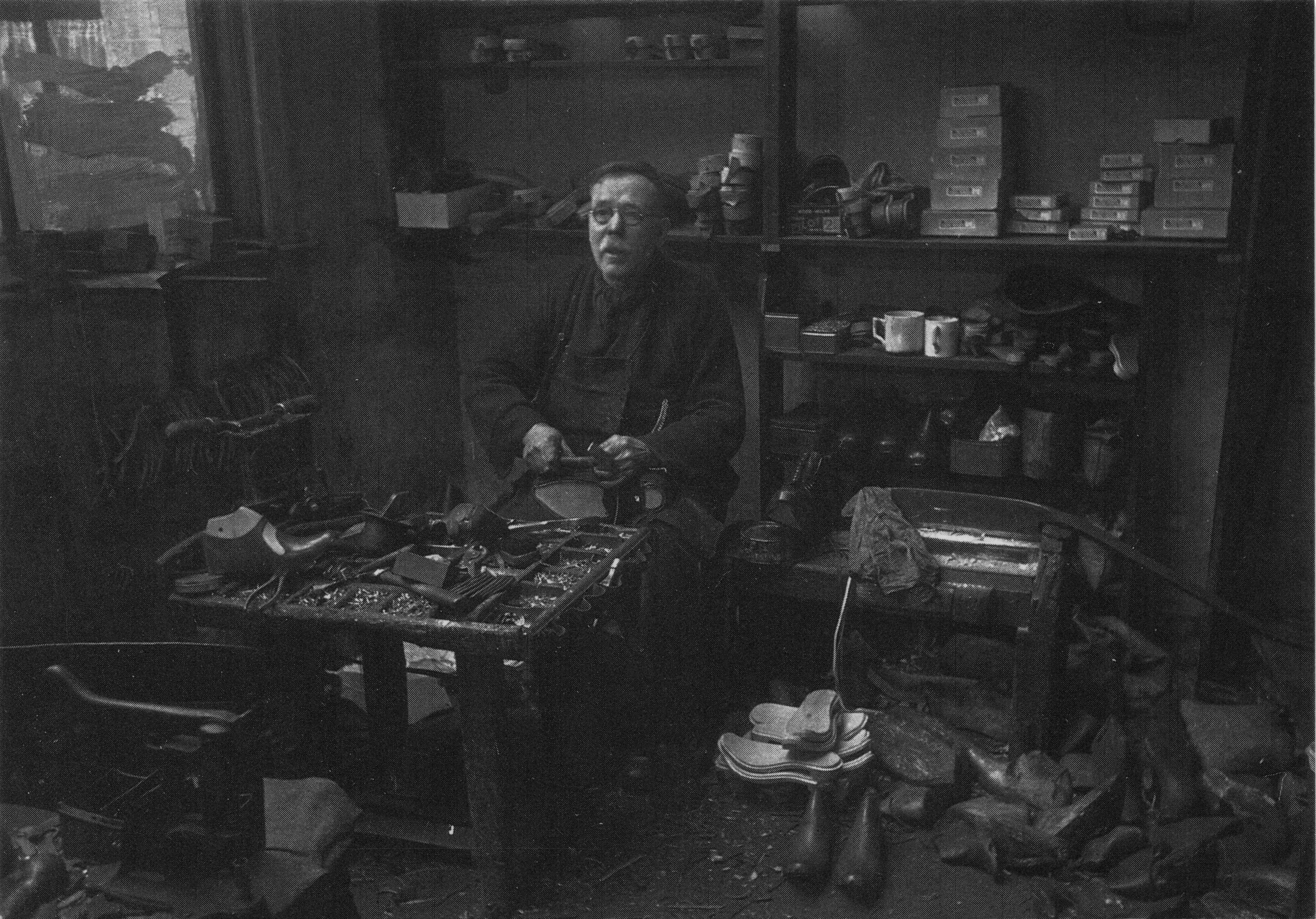 Wigan WW2 Shoe Repairs War Cobbler Workshop BBC Photo Postcard