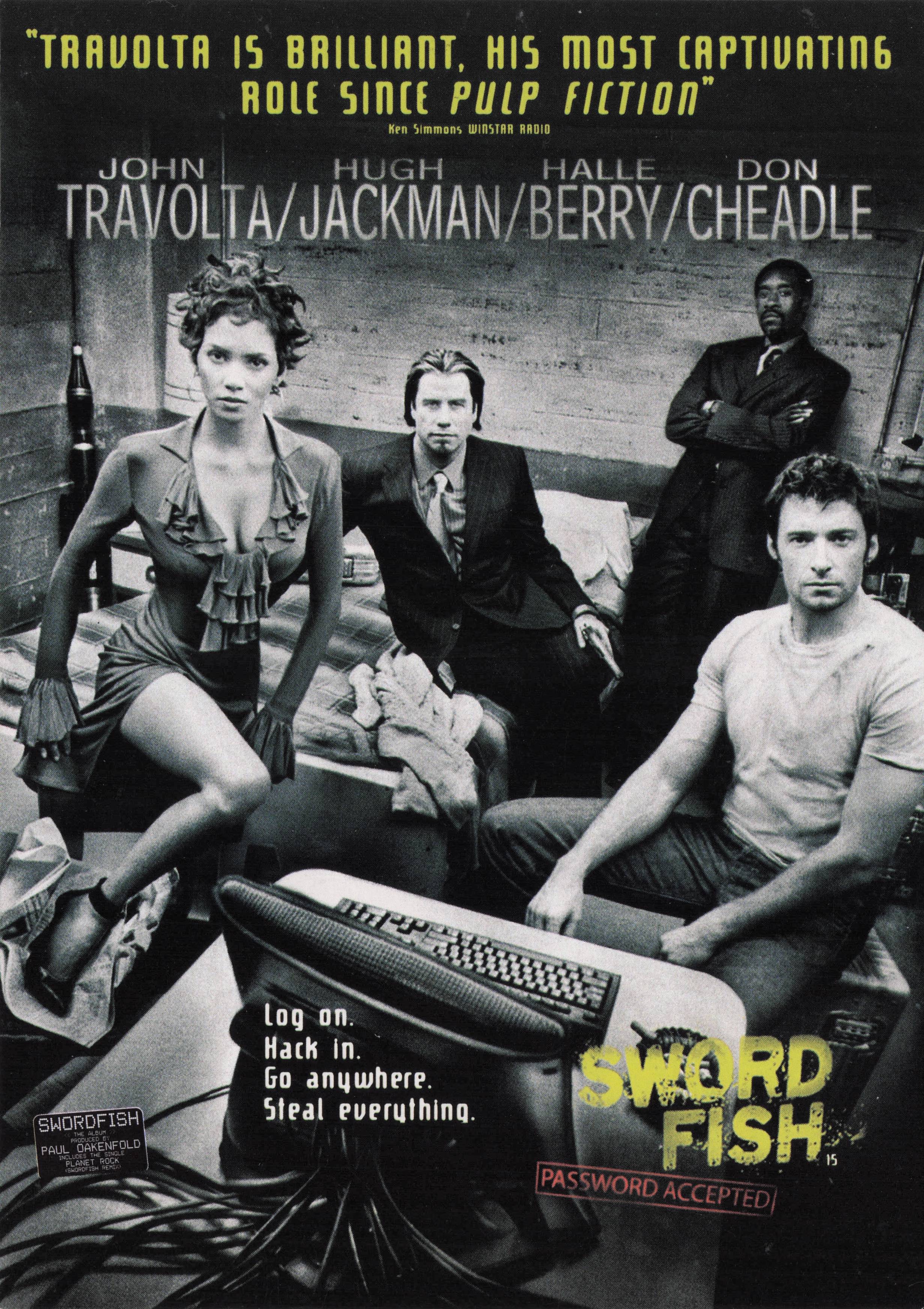 Sword Fish John Travolta Film Launch Advertising Postcard