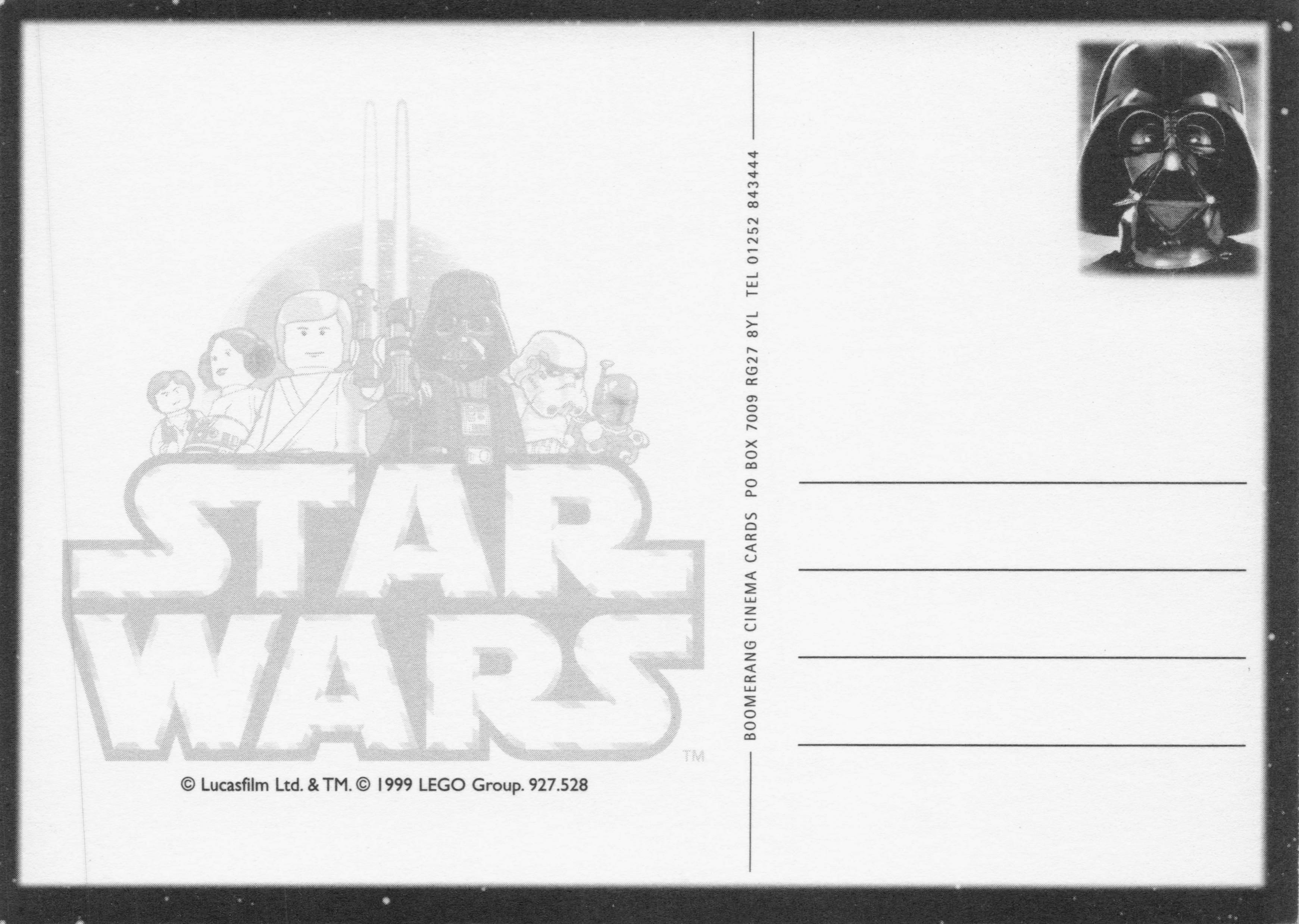Lego Star Wars Film X-Wing Fighter Model Advertising Postcard