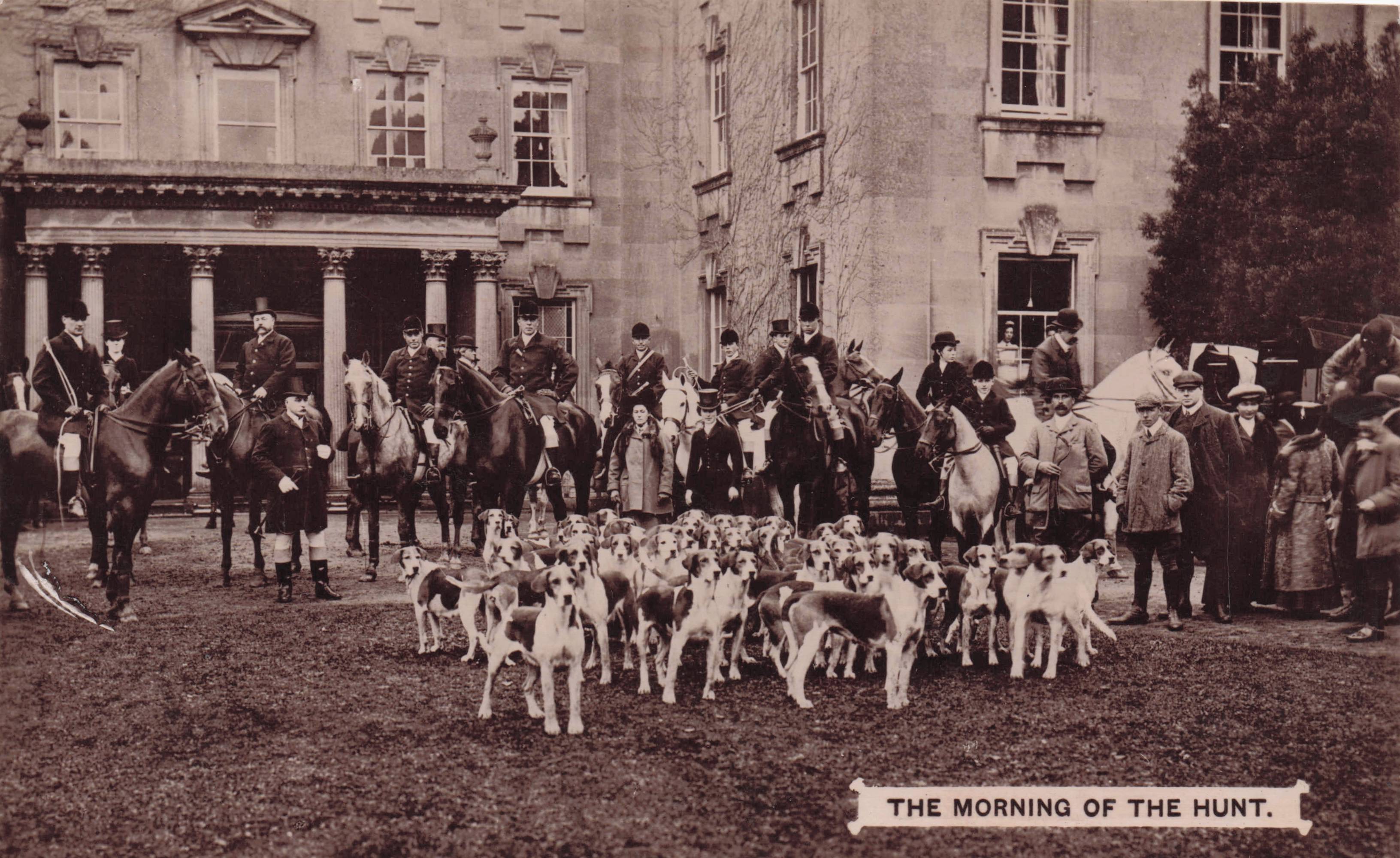 Morning Of The Fox Hunting Party Meet Davidson Bros Real Photo Postcard