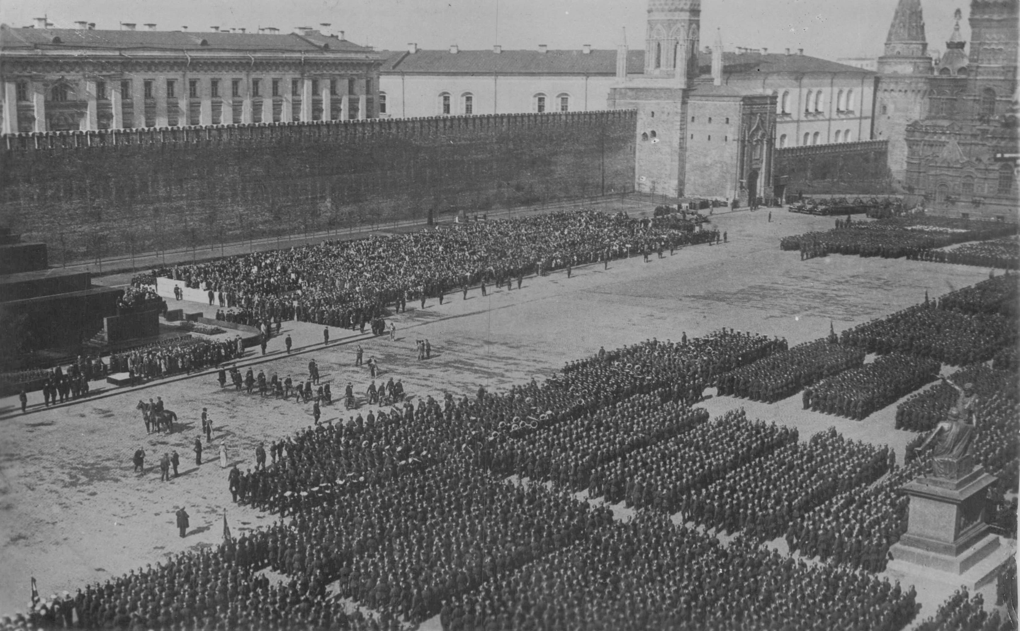 Moscow Russian Red Square Protect Demonstration Real Photo Postcard