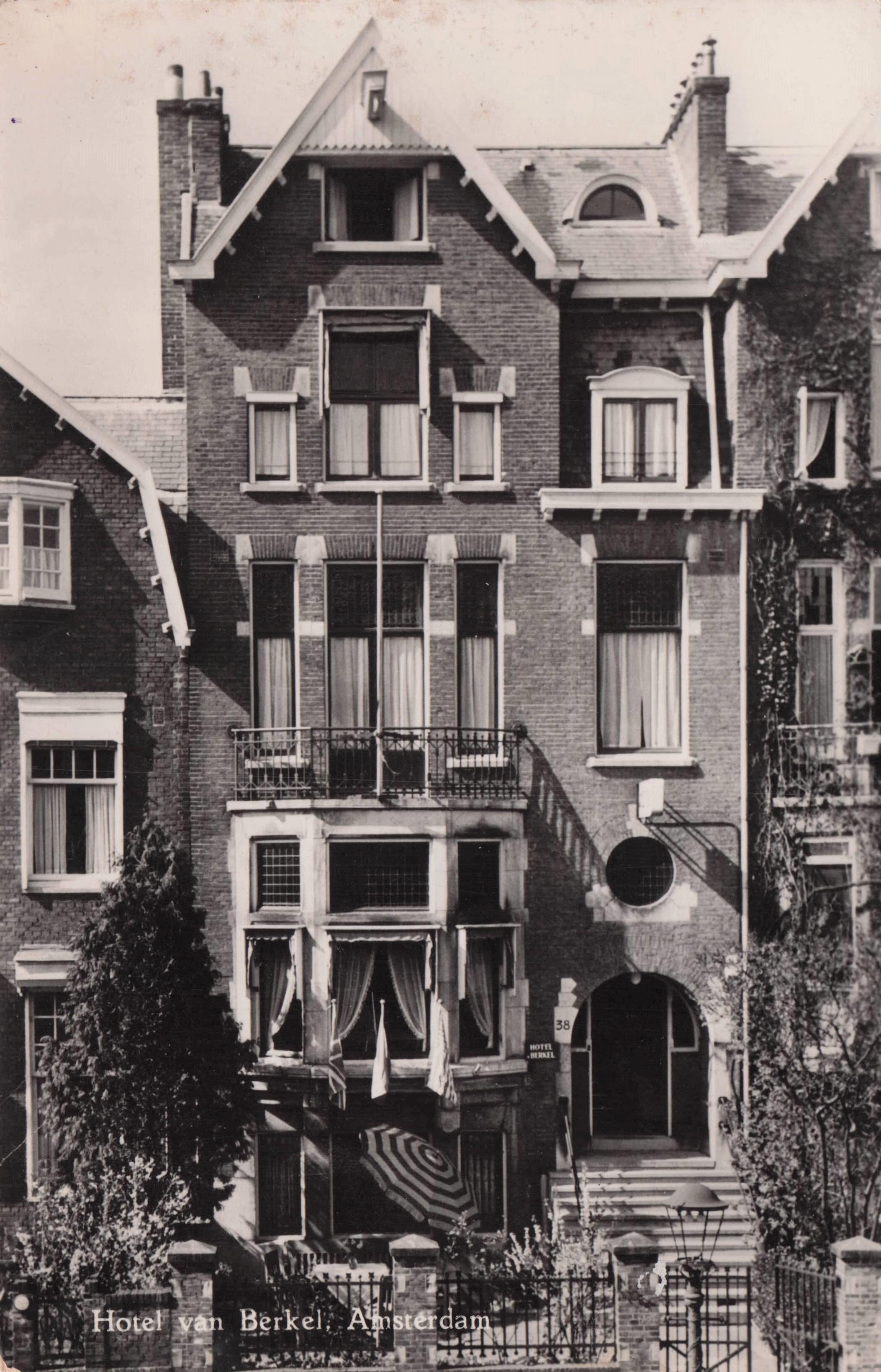 Hotel Van Berkel Amsterdam & Official Frank Real Photo Holland Postcard