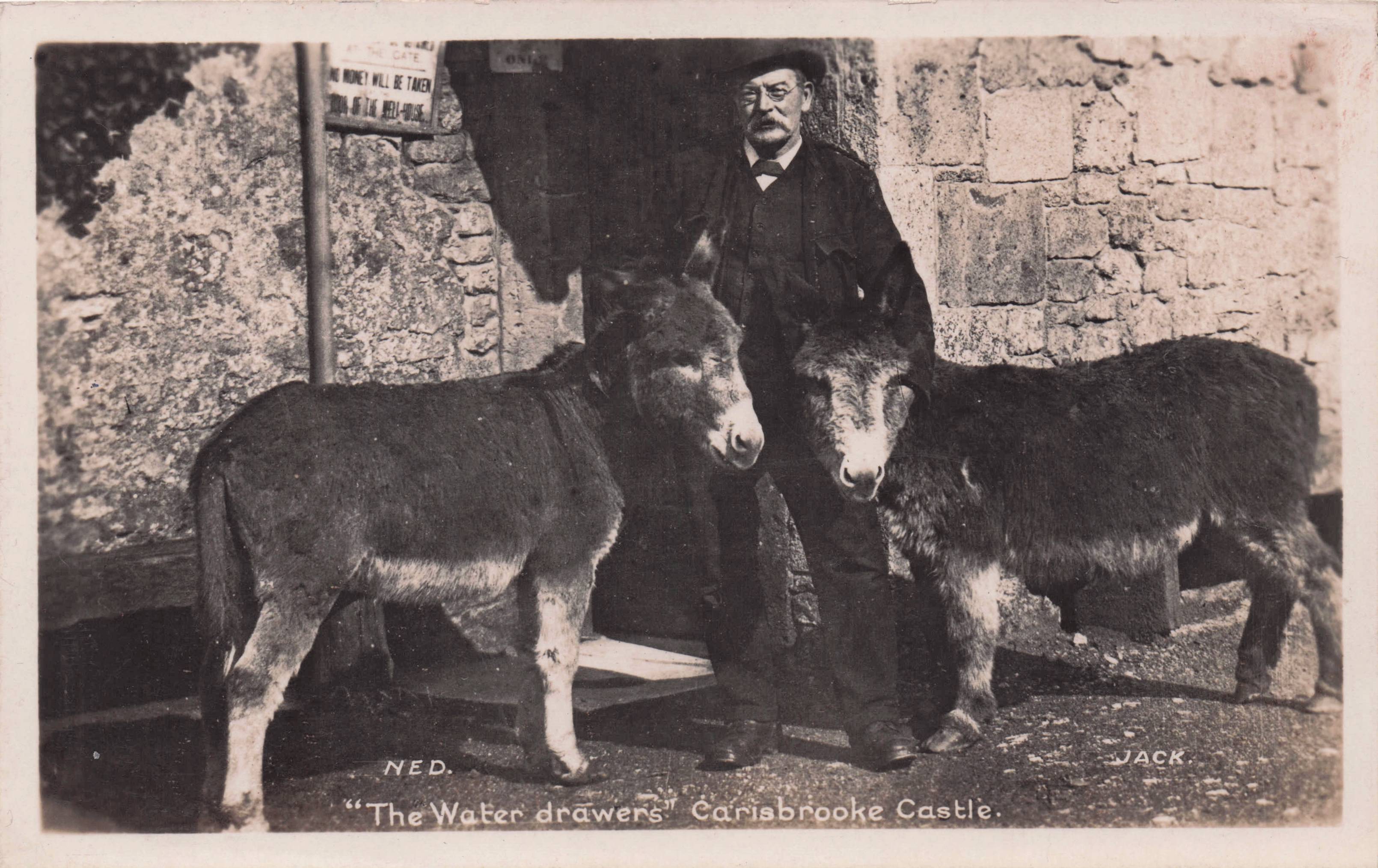 Jack Water Drawers Carisbrooke Castle Isle of Wight Real Photo Postcard
