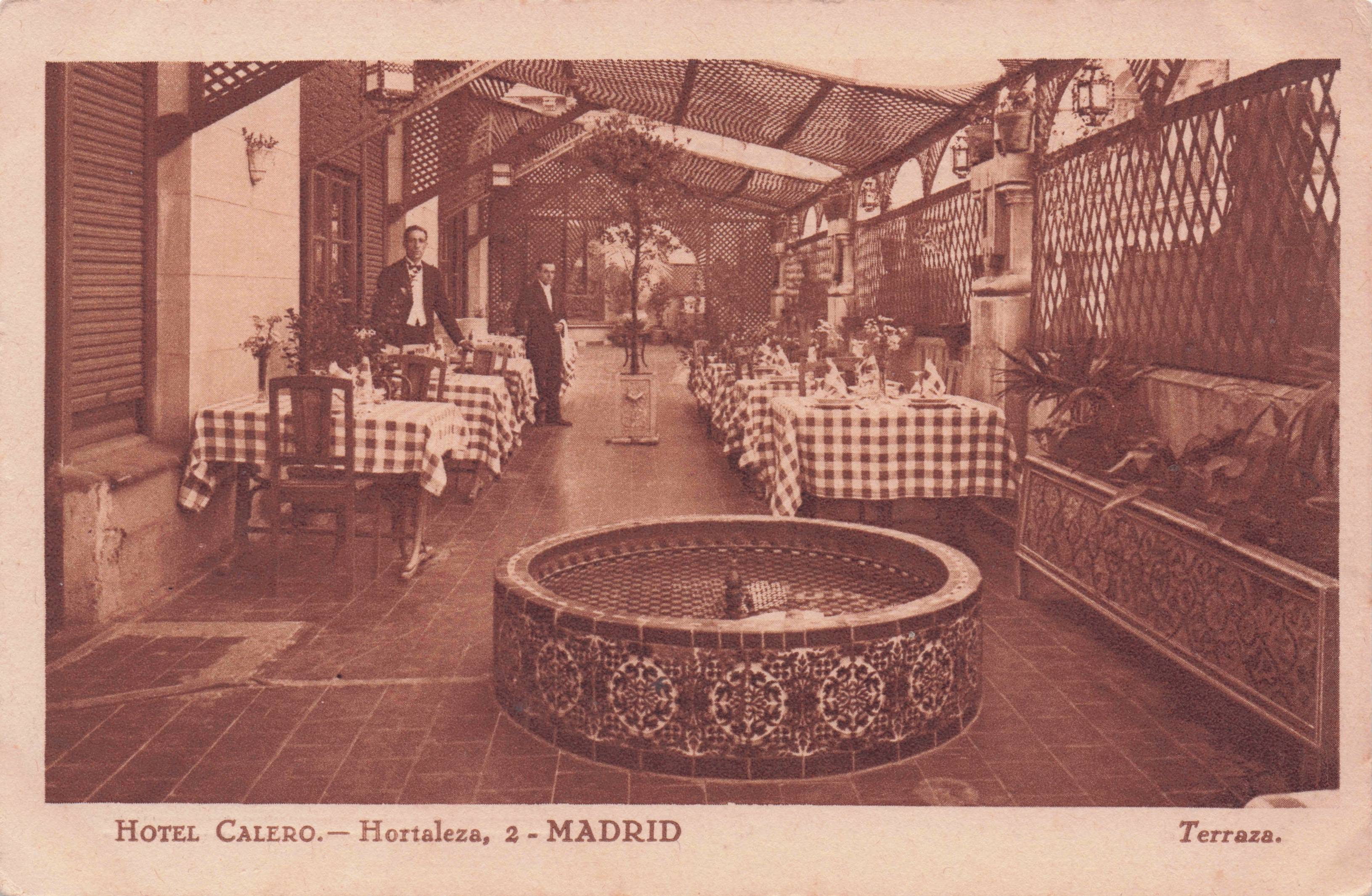 Restaurant Waiters at Hotel Calero Hortaleza Madrid Spain Old Postcard