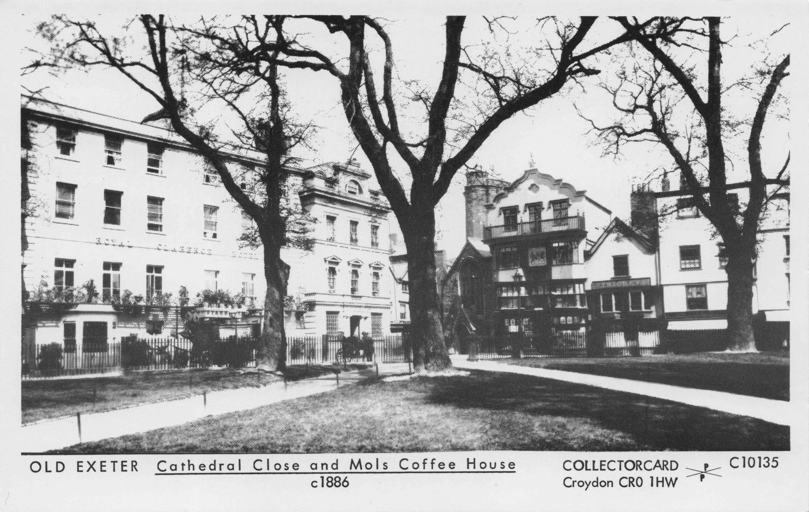 Victorian Coffee House & Cathedral Close Old Exeter Photo Postcard