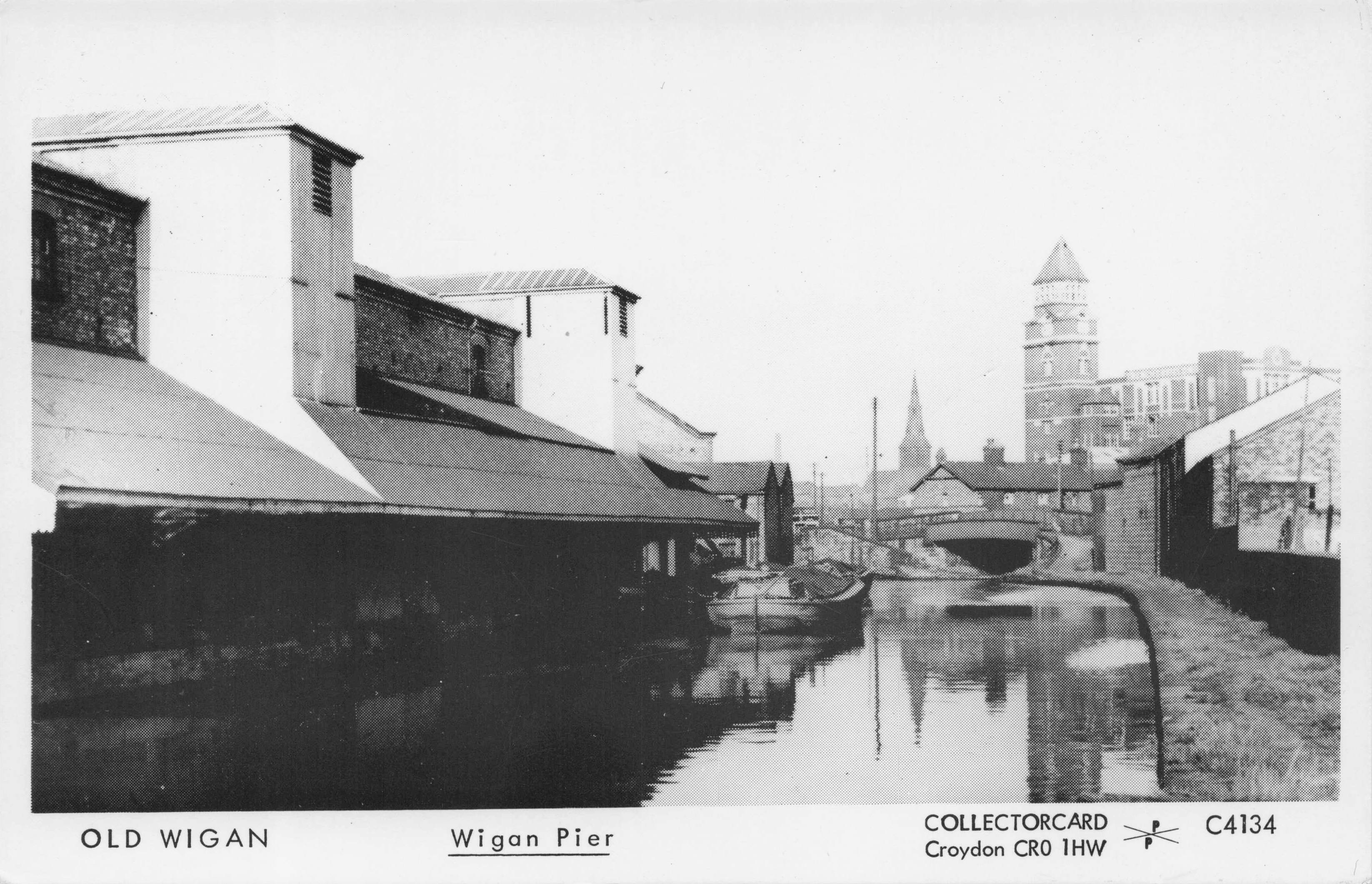 Old Wigan Pier Boat River Lake Manchester Lancashire Photo Postcard