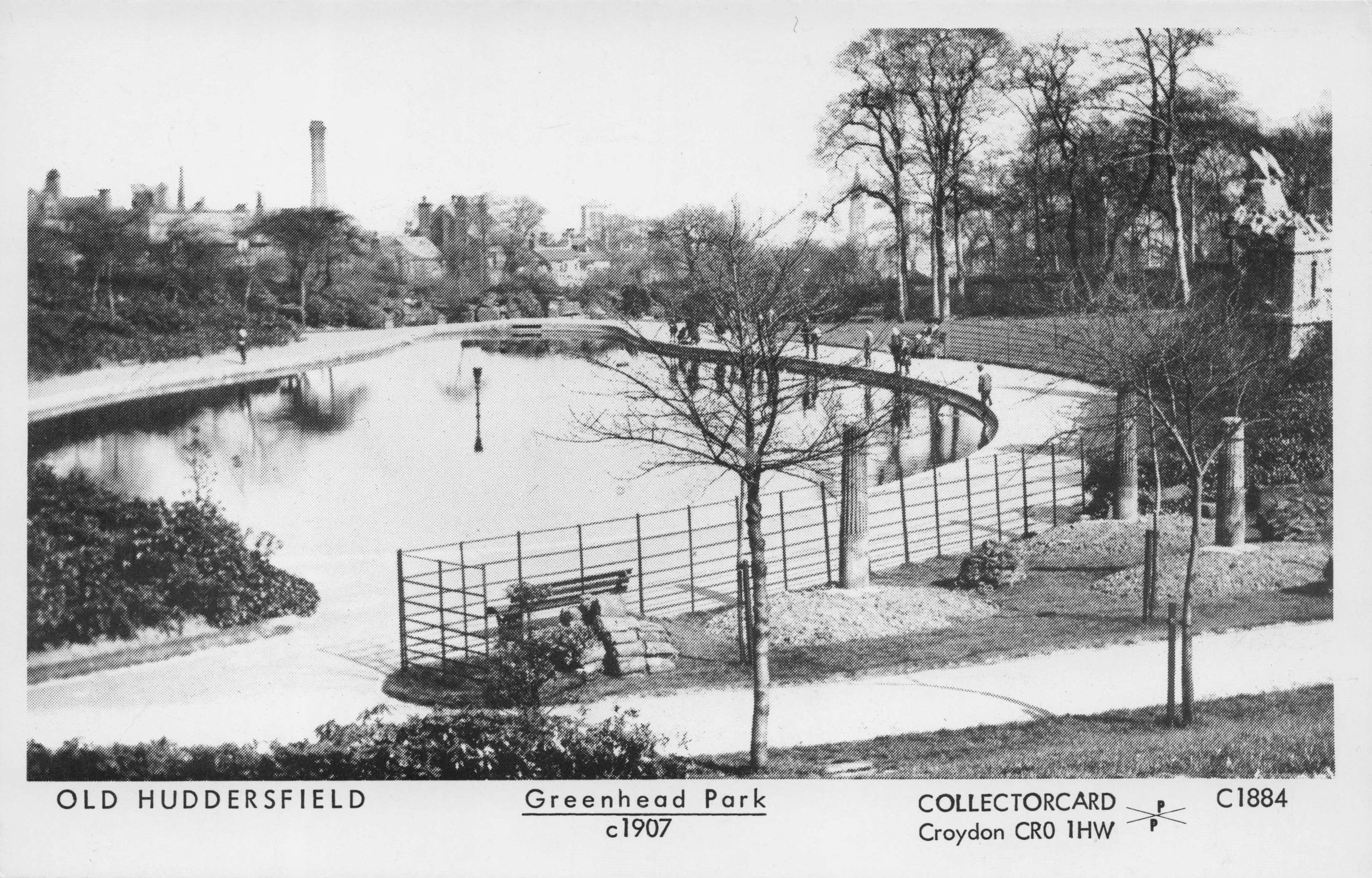 Greenhead Park Old Huddersfield Lake Yorkshire Photo Postcard