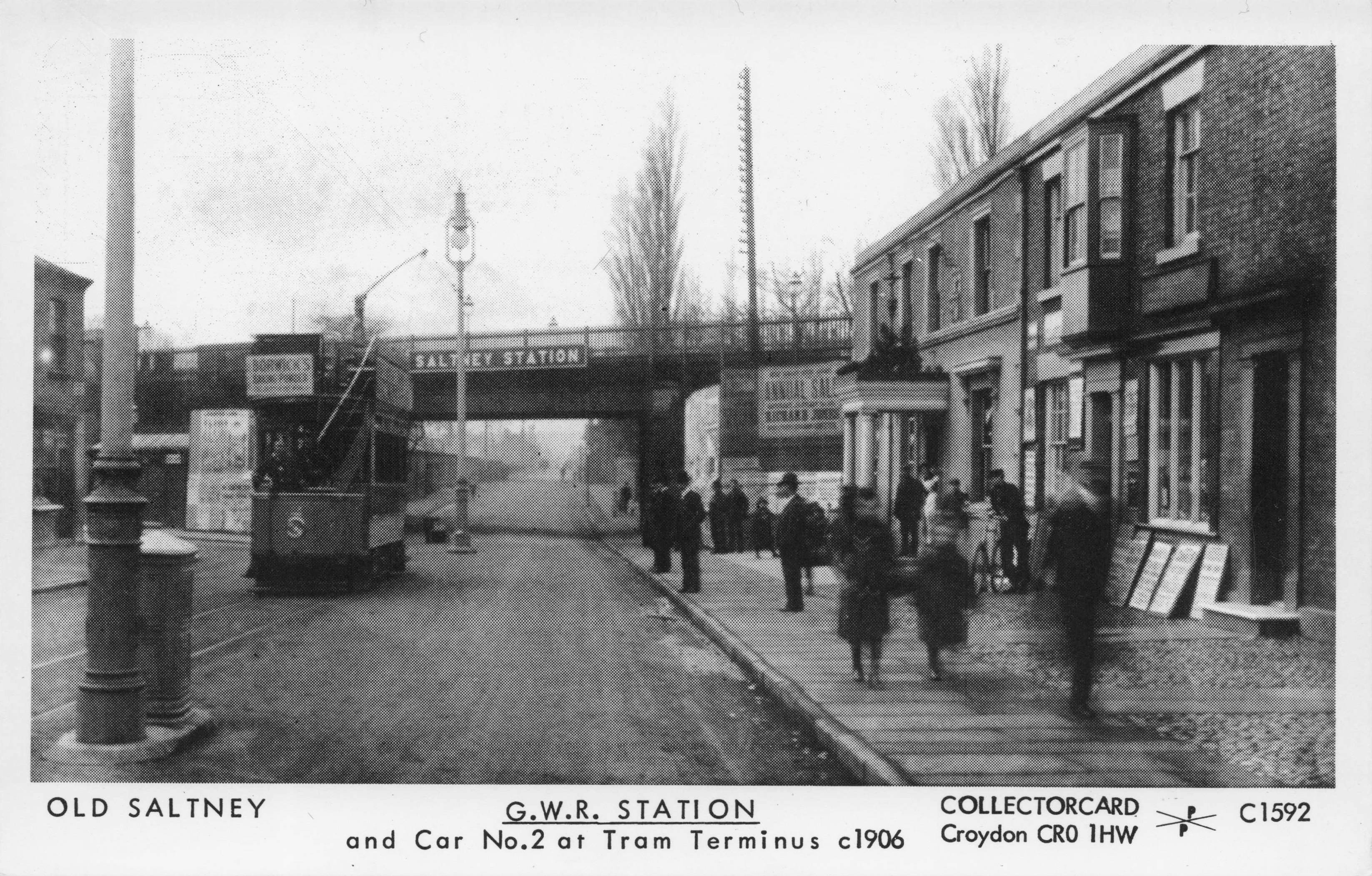 Old Saltney Chester Railway Bridge Station Lancashire Photo Postcard