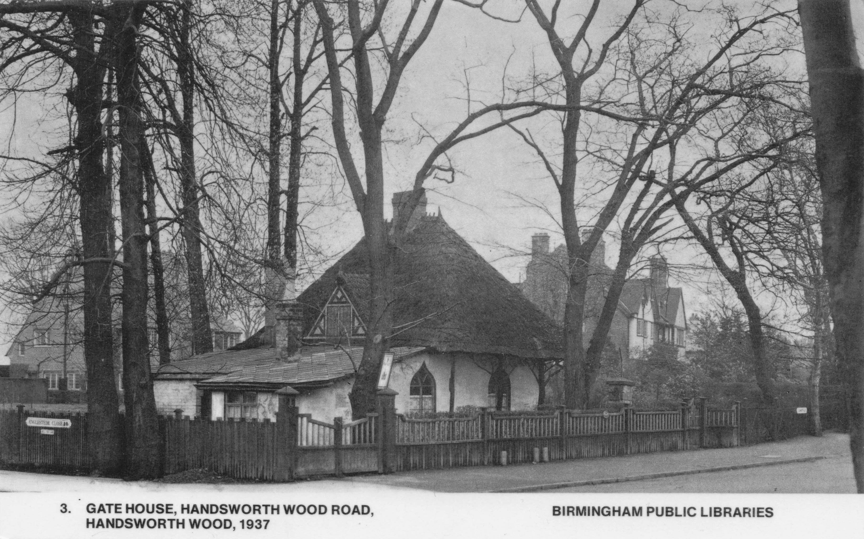 Handsworth Wood Road Gate House Birmingham Photo Postcard