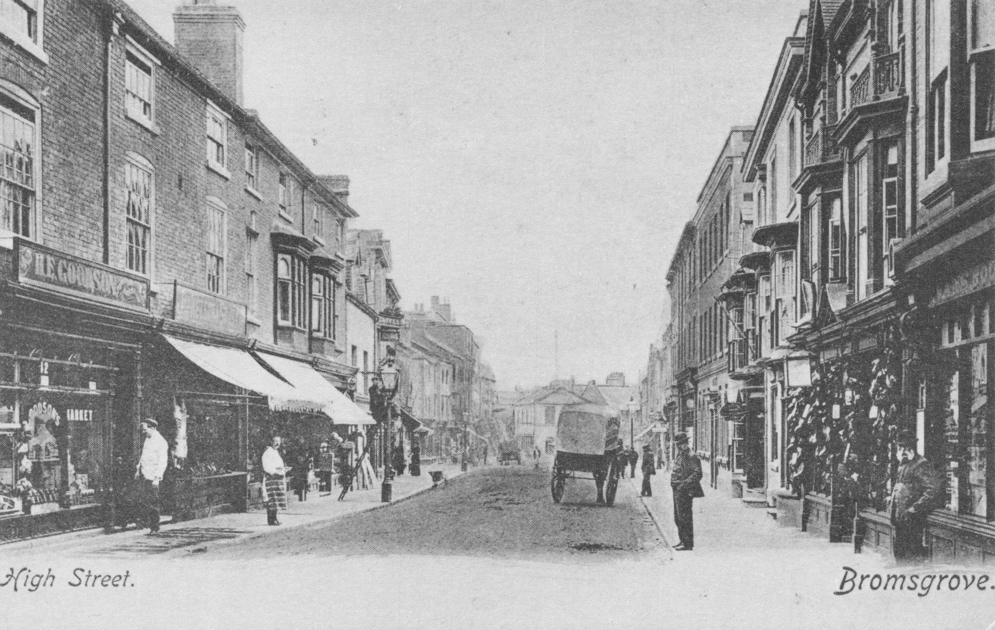 Butcher On Bromsgrove High Street Worcester Photo Postcard