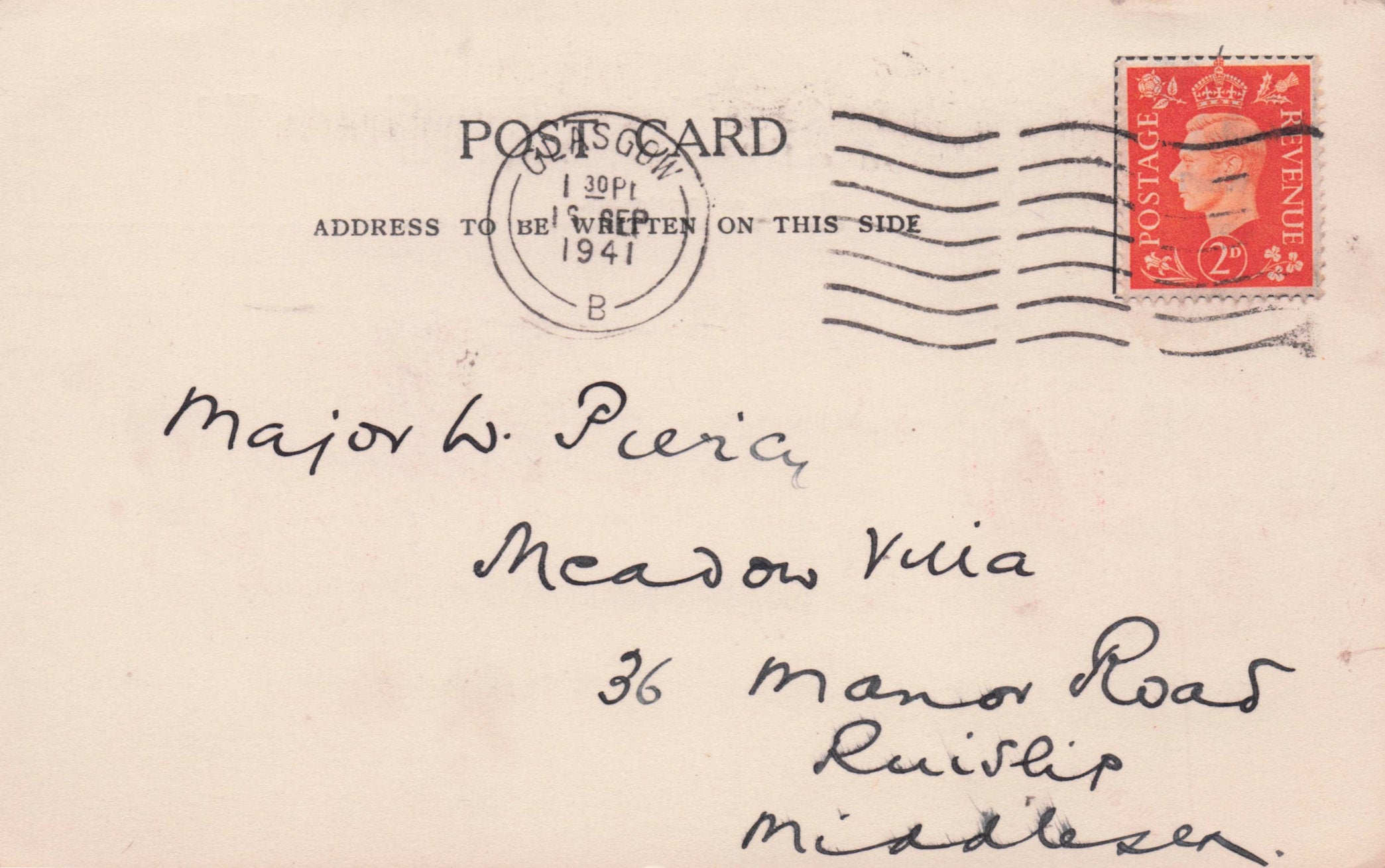 PSG O'Donnell BBC Military WW2 Radio 1941 Presenter Hand Signed Postcard