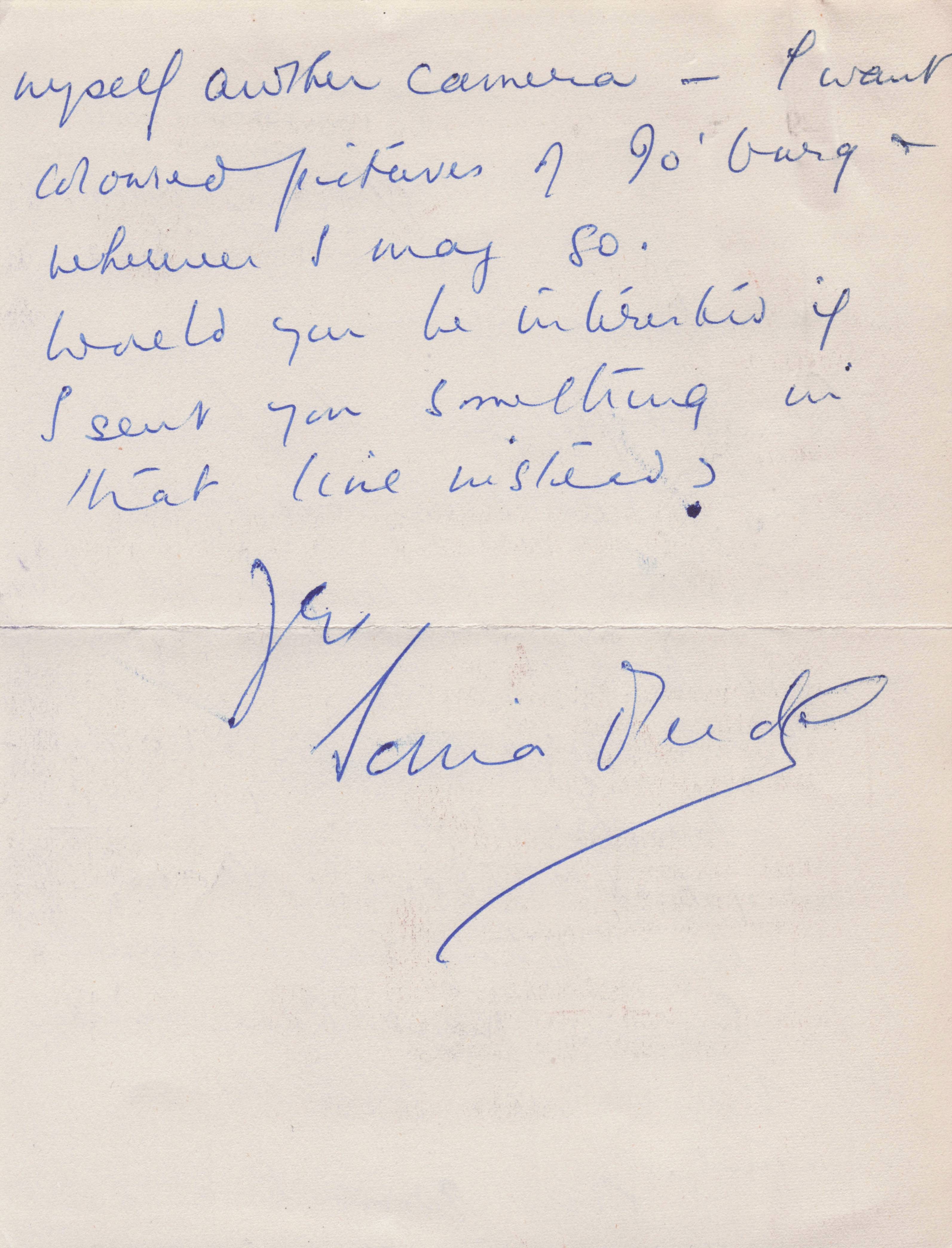 Sonia Dresdel Fallen Idol Pallisers Oscar Wilde Hand Signed Headed Paper Letter