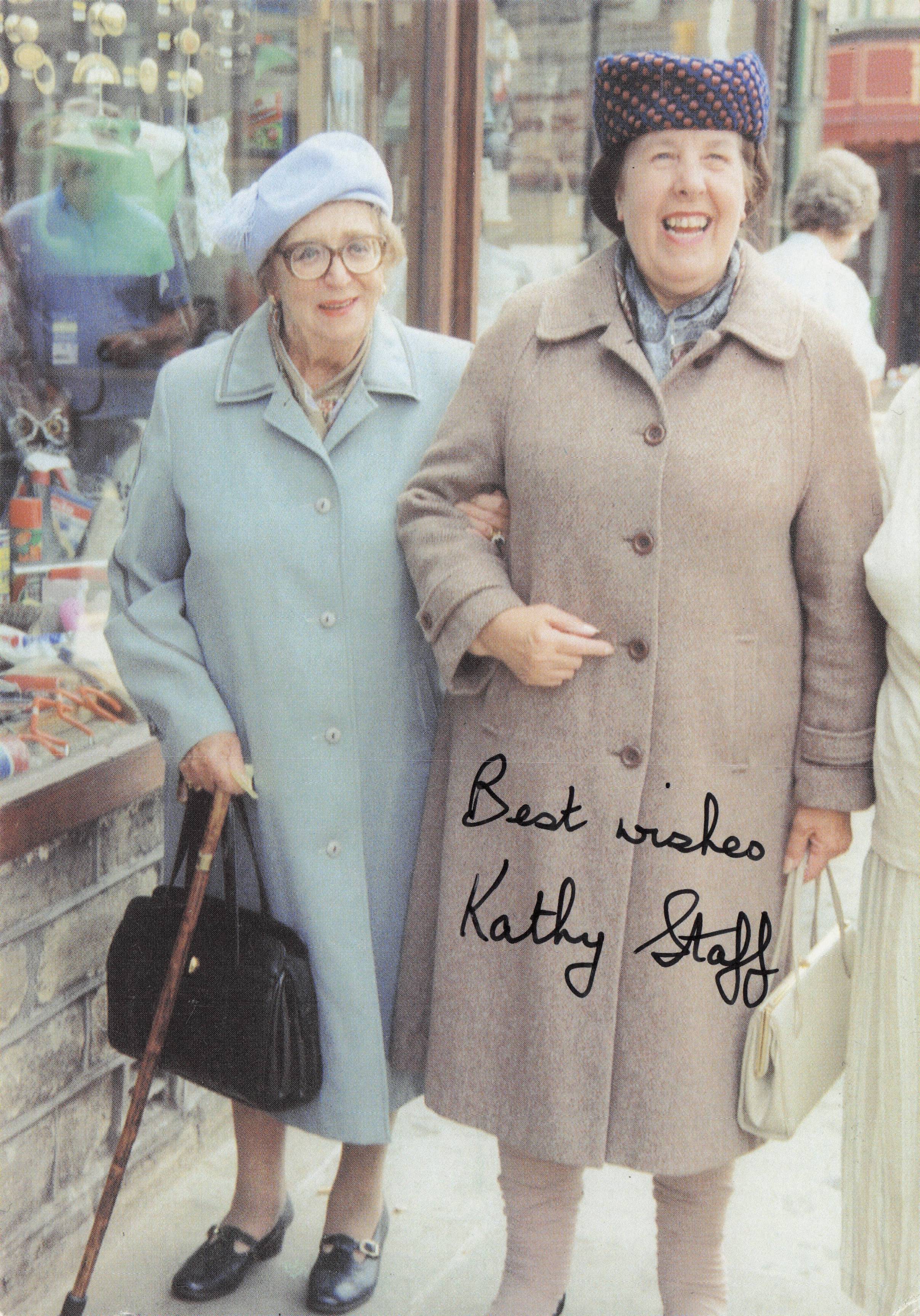 Kathy Staff Thora Hird Last Of The Summer Wine Undedicated Hand Signed Photo