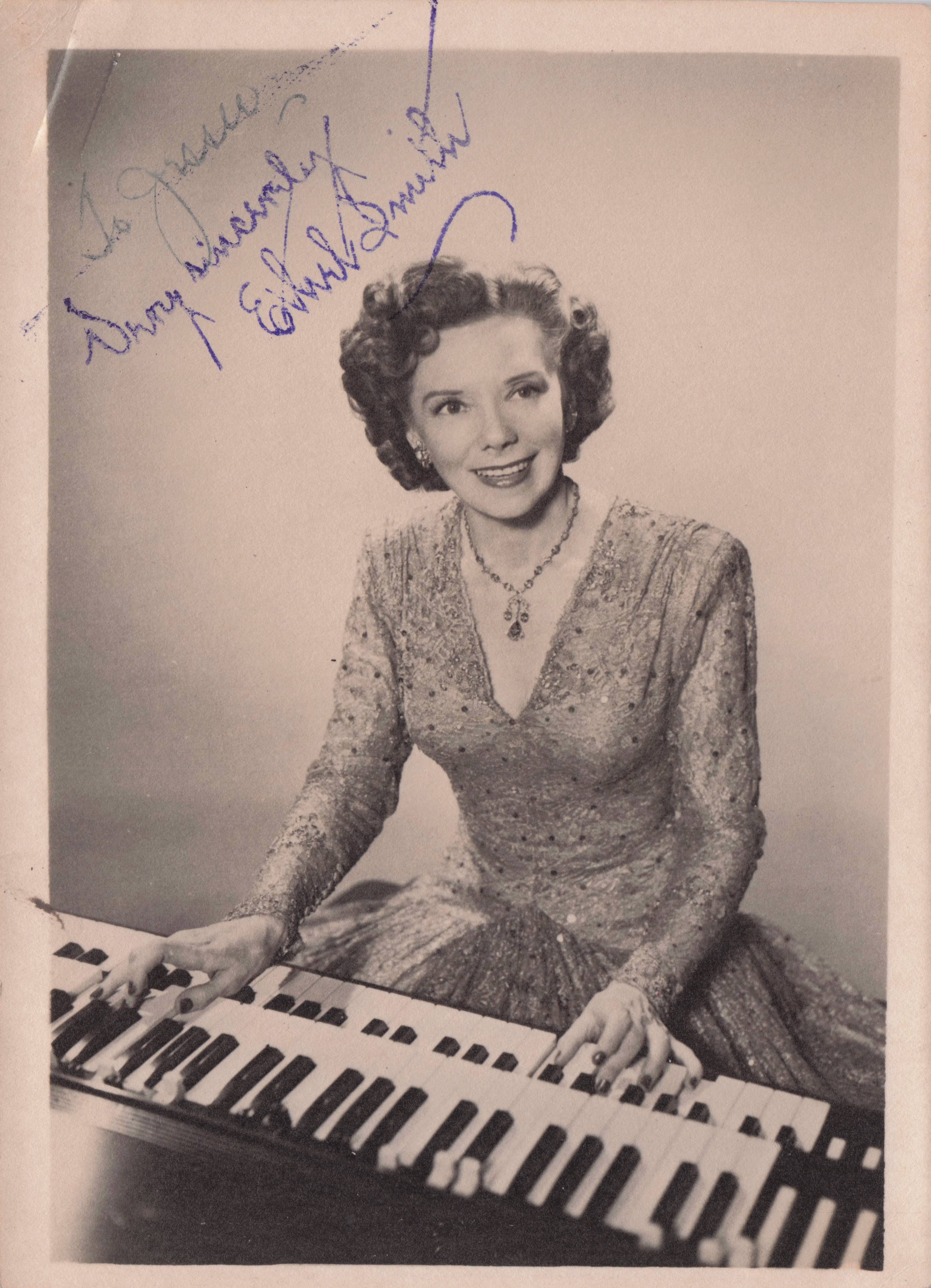 Ethel Smith American Organist Antique Large Hand Signed Photo