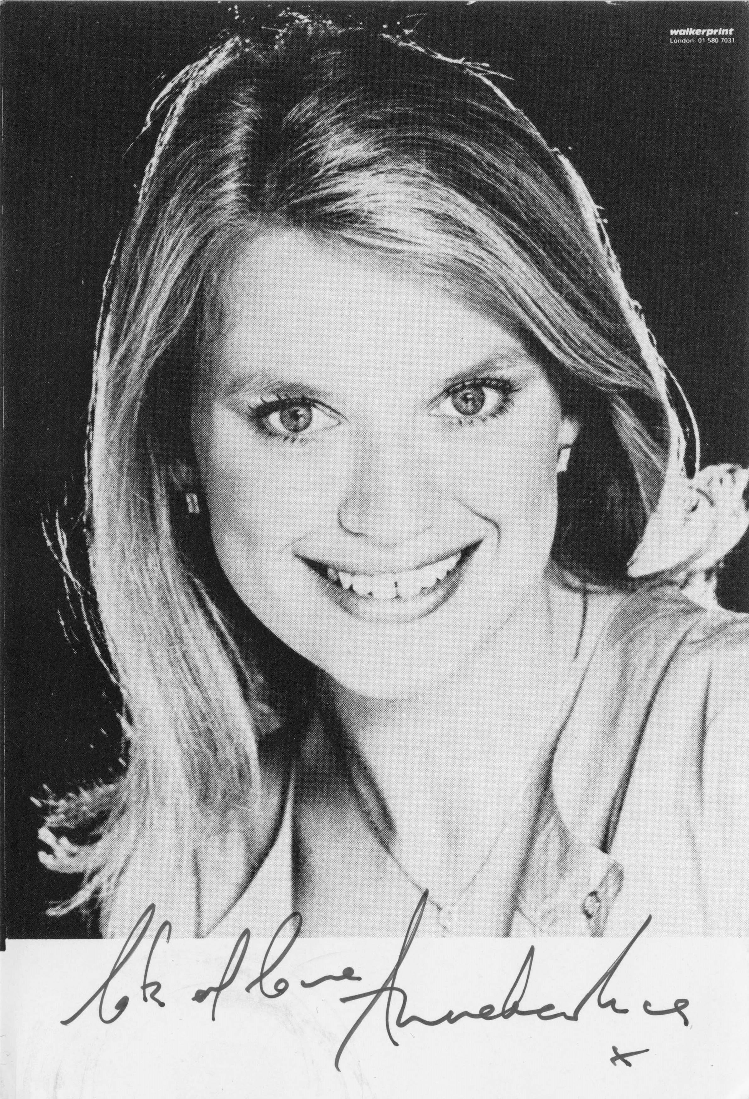 Anneka Rice Helicopter Challenge C4 TV Show Vintage Hand Signed Photo