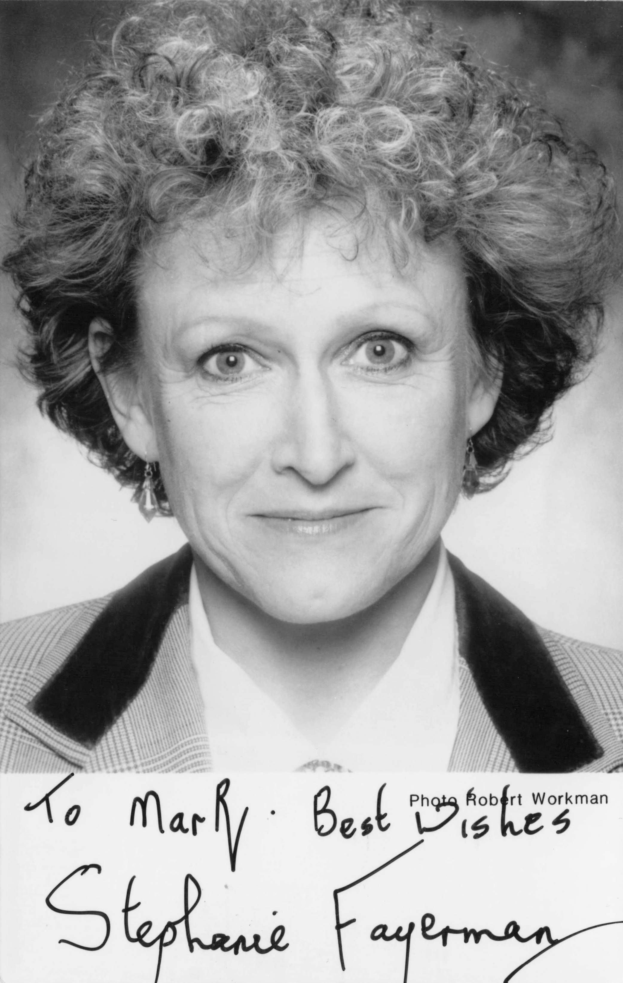 Stephanie Fayerman Dr Who Dragonfire Series Eastenders Agony Hand Signed Photo