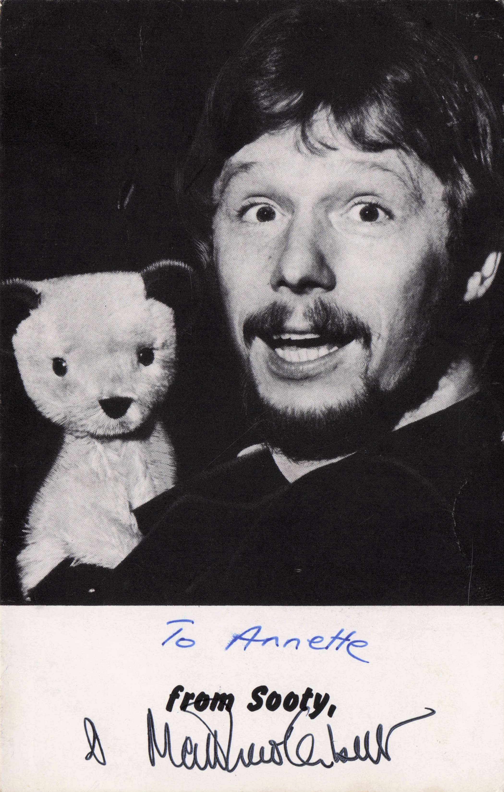 Matthew Corbett From Sooty ITV Granada TV Show Hand Signed Cast Card Photo