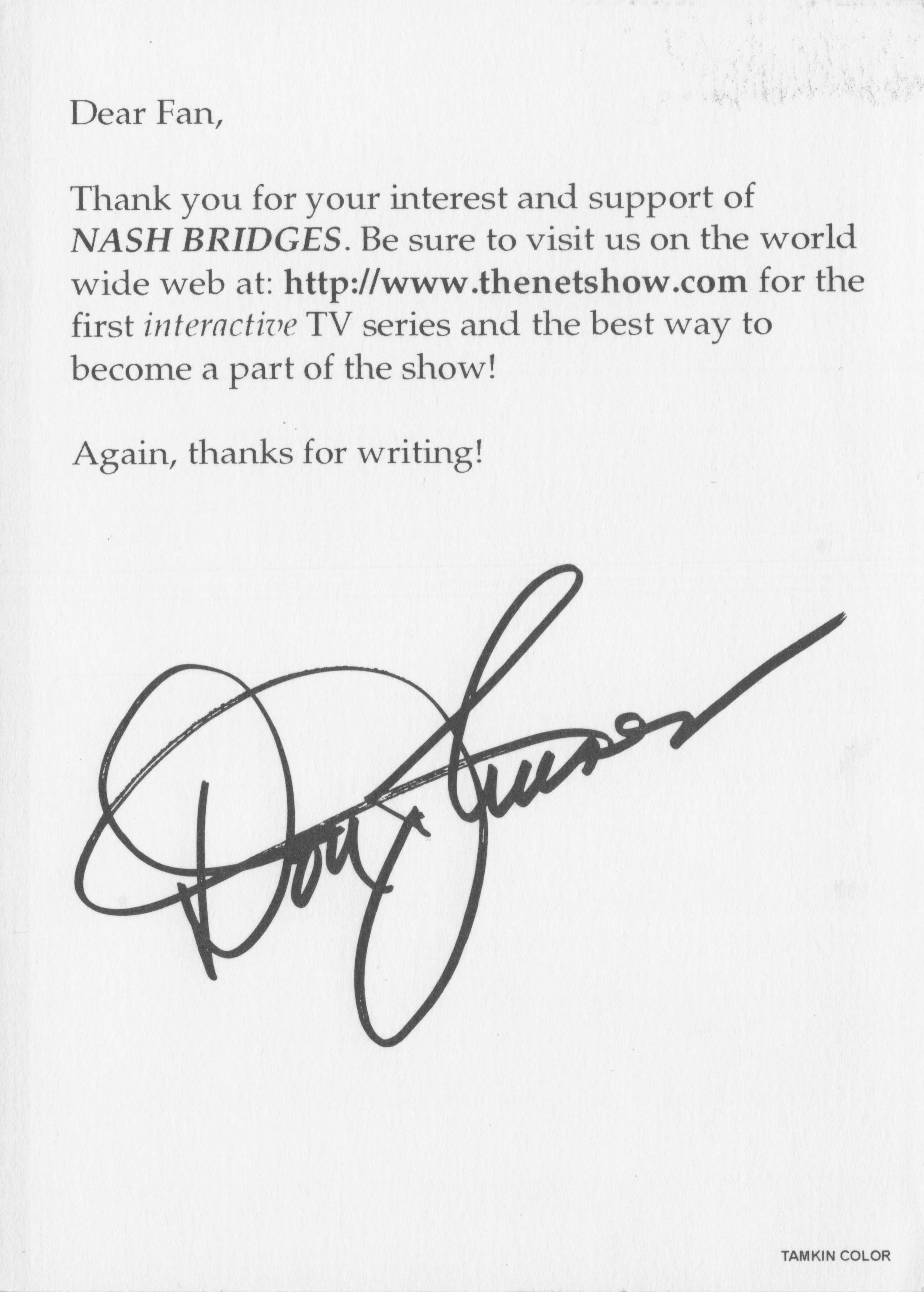Don Johnson Nash Bridges Official TV Show Large Signed Photo