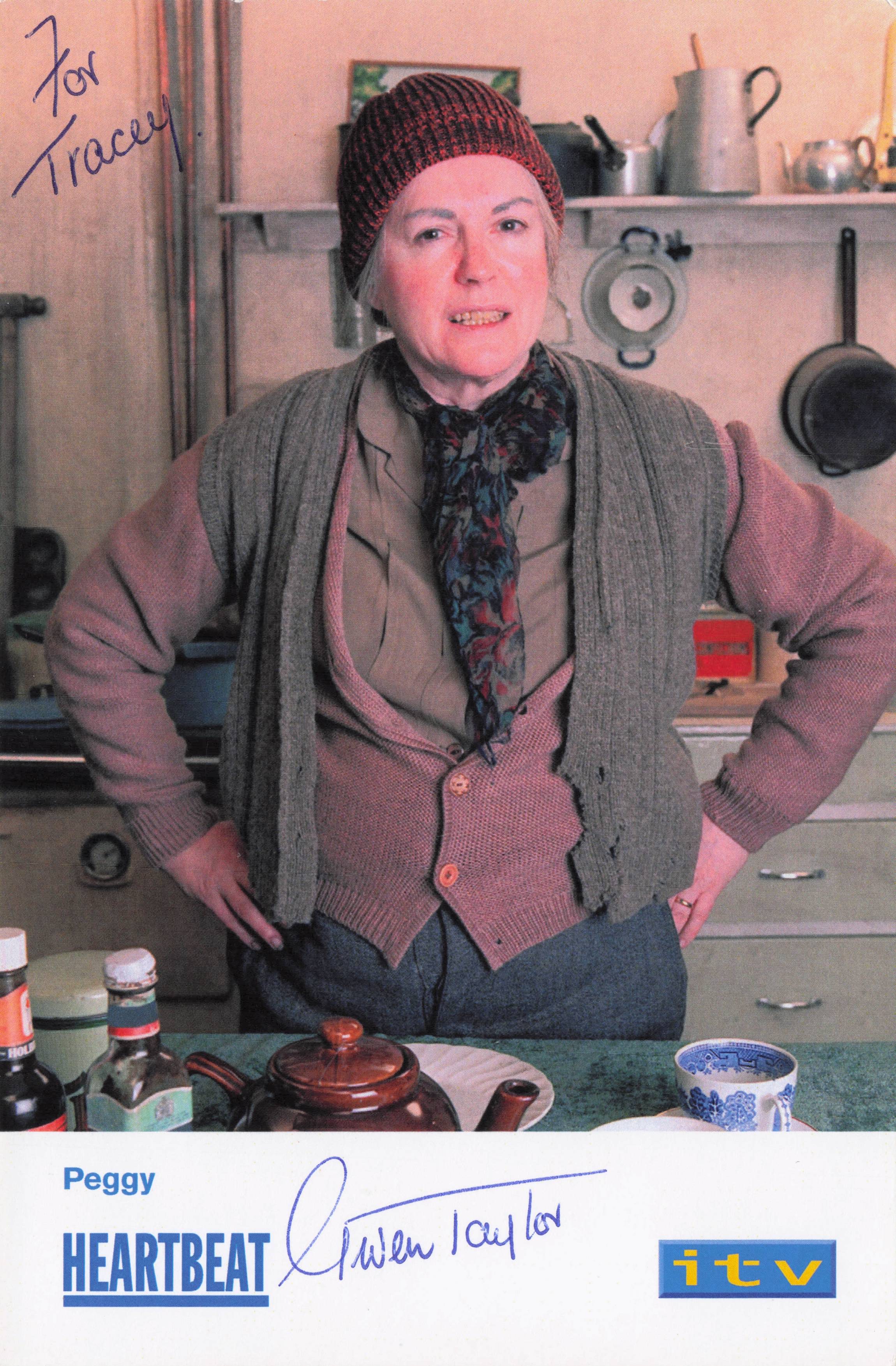 Gwen Taylor as Peggy Heartbeat Rare Hand Signed Cast Card Photo