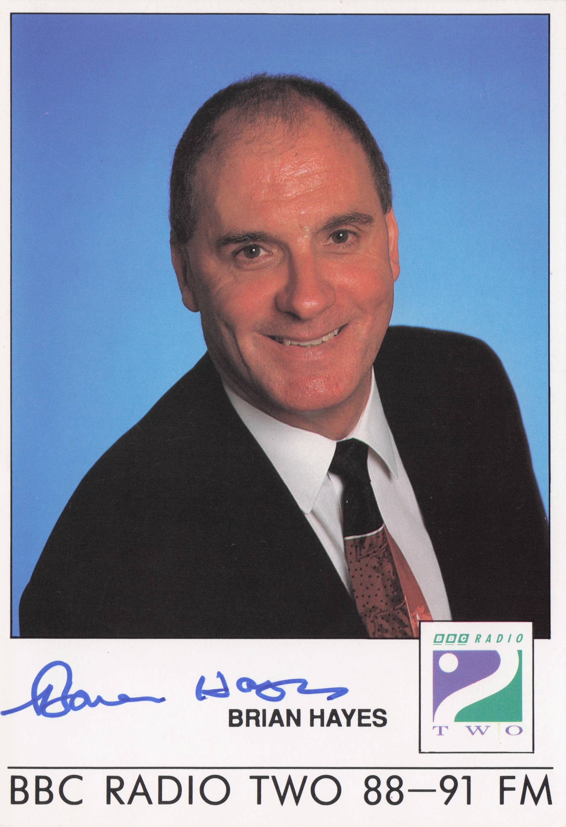 Brian Hayes BBC Talk Radio 2 Australian DJ Hand Signed Photo