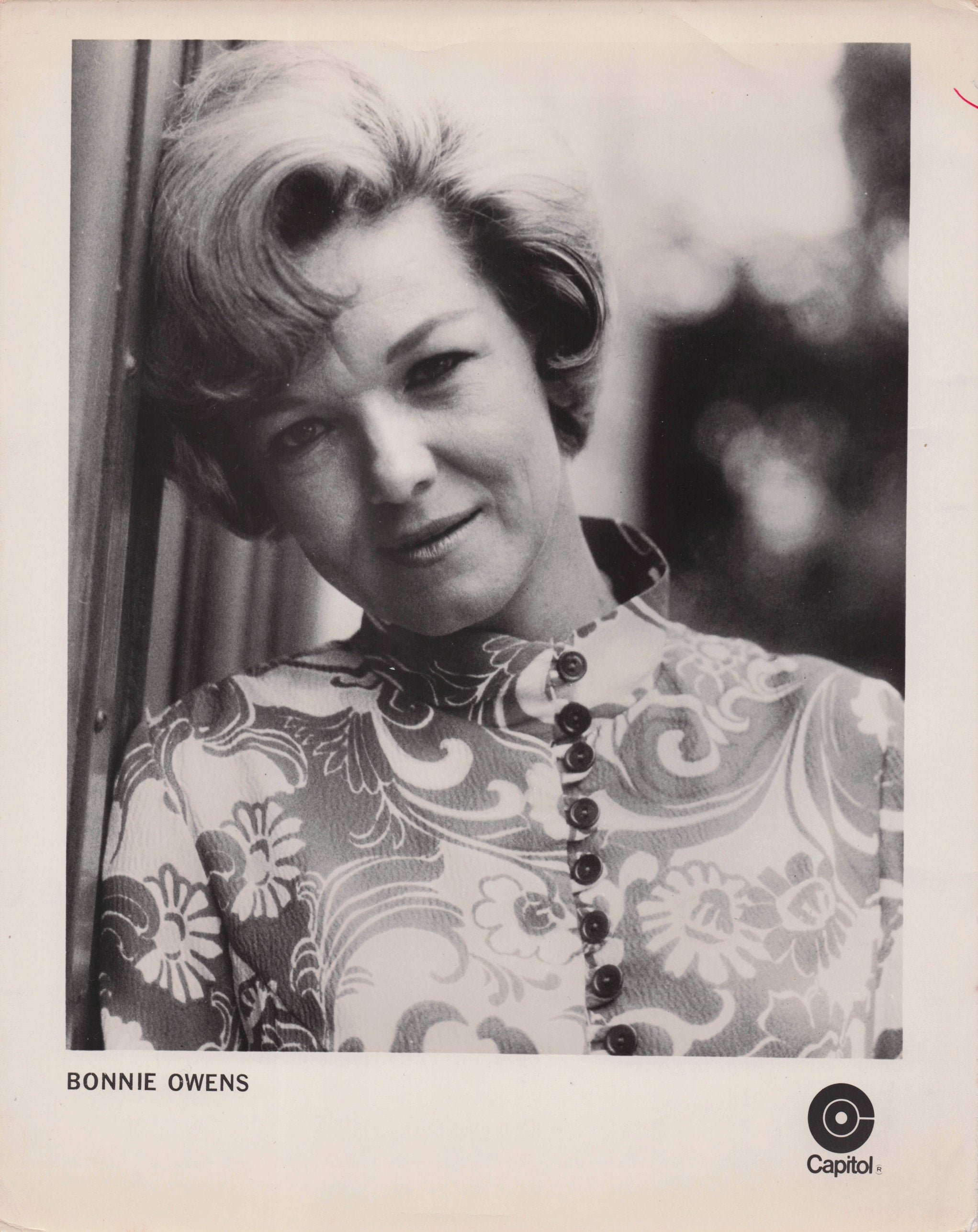 Bonnie Owens Country Music Singer RARE 10x8 Capitol Records Publicity Photo