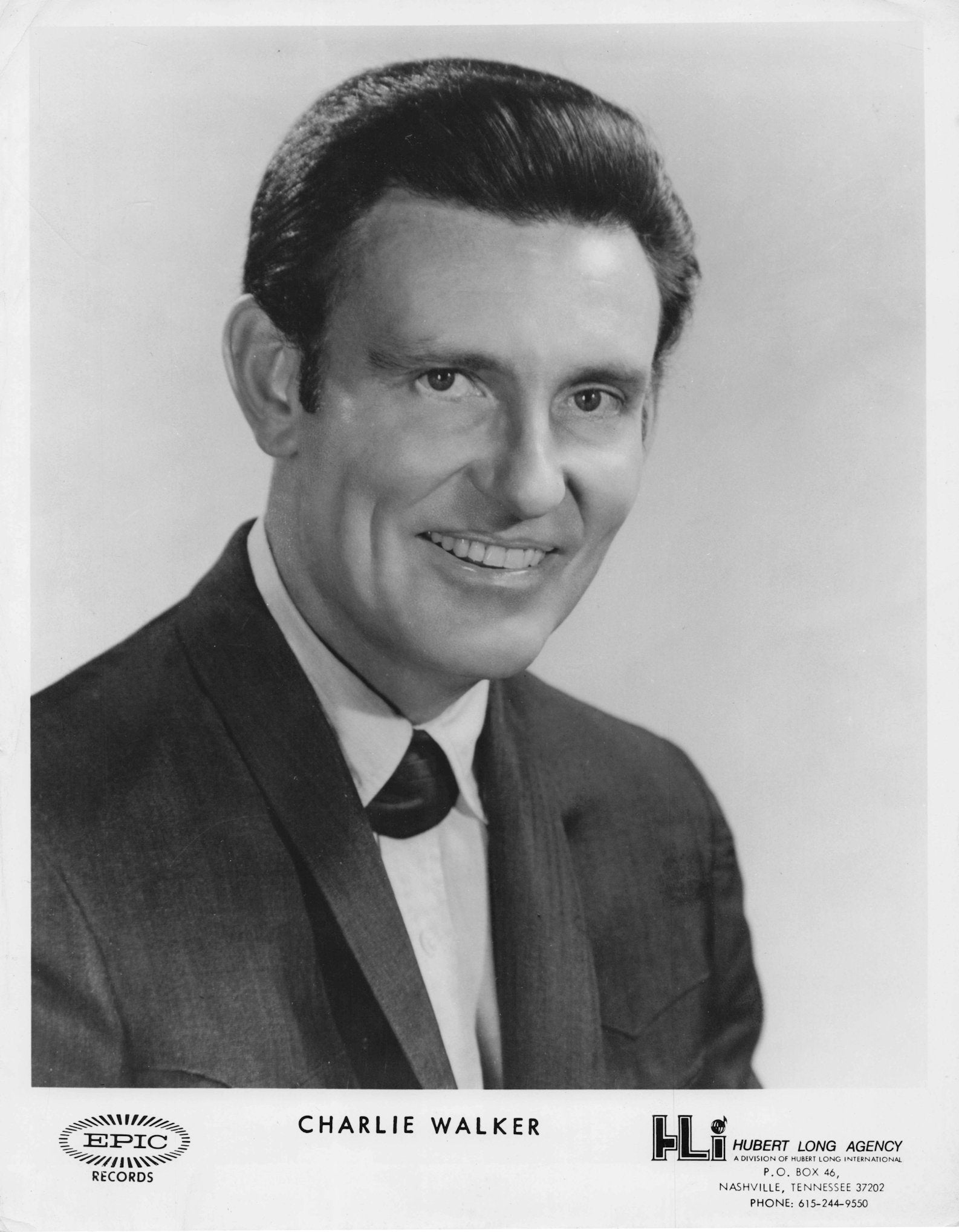 Charlie Walker Country Music Epic Records & Management Co 10x8 Rare Photo