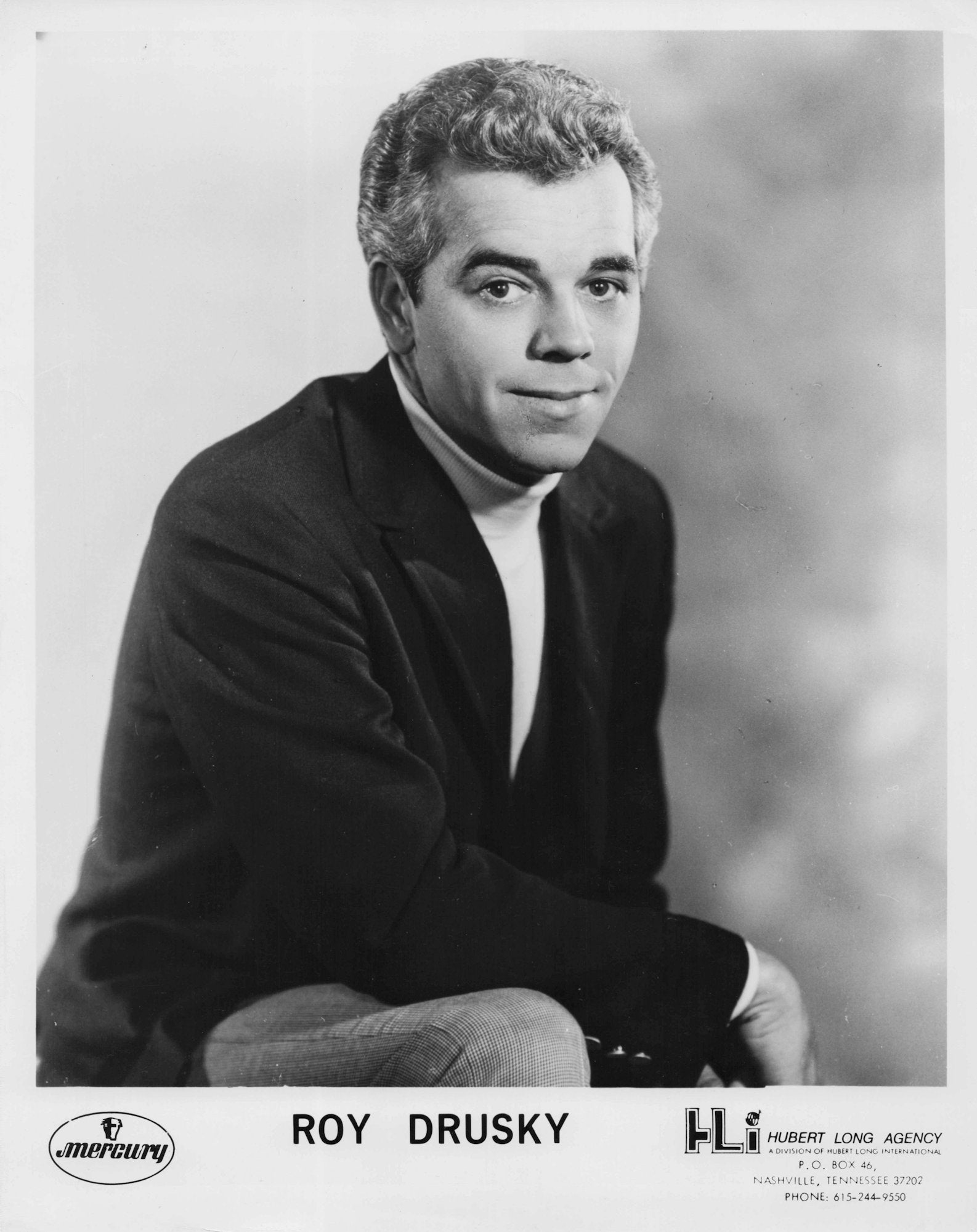 Roy Drusky Country Music Mercury Records Vintage Management 10x8 Old Photo