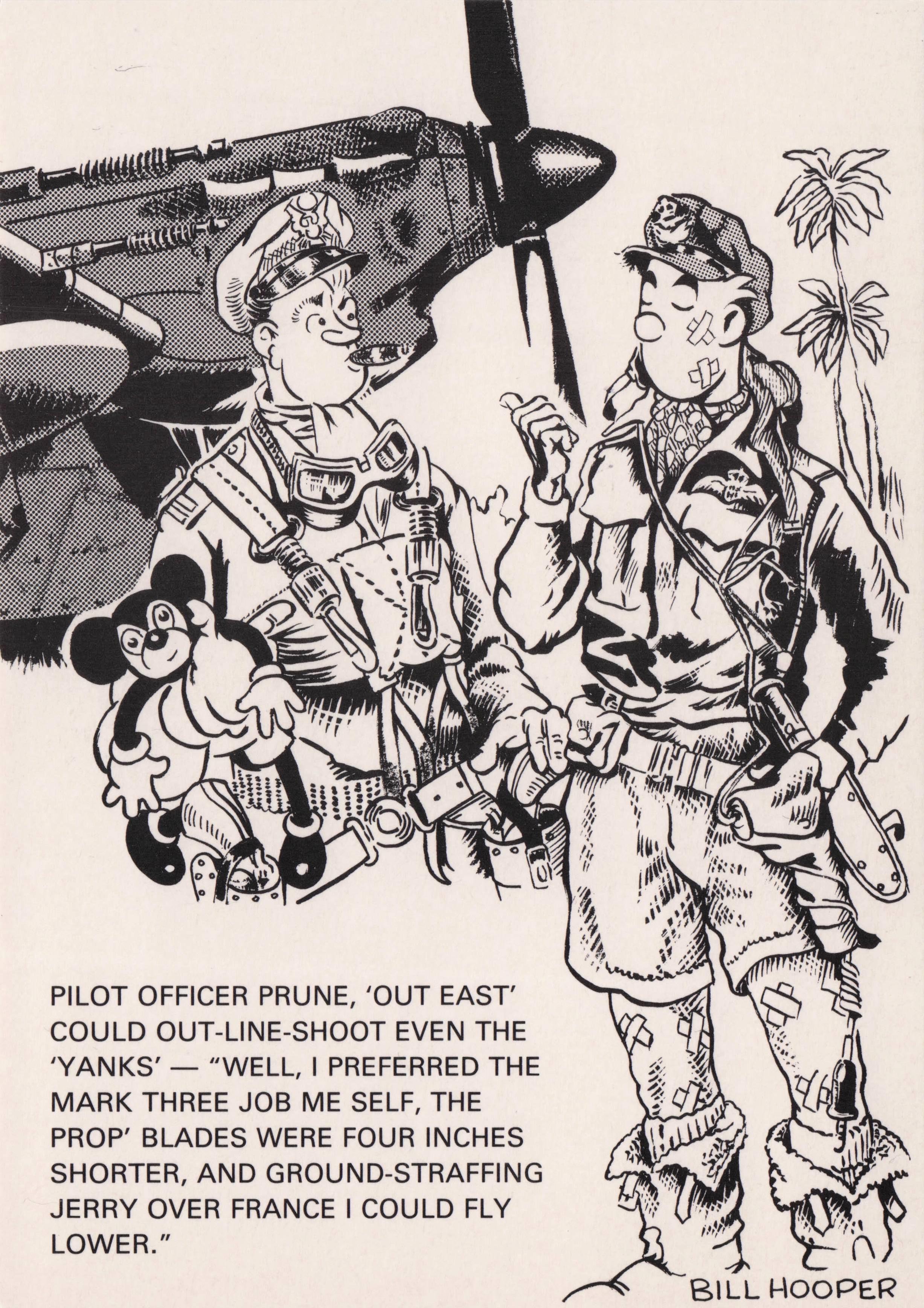 Officer Percy Prune Goes To Asia RAF Plane Military War WW2 Pilot Comic Postcard