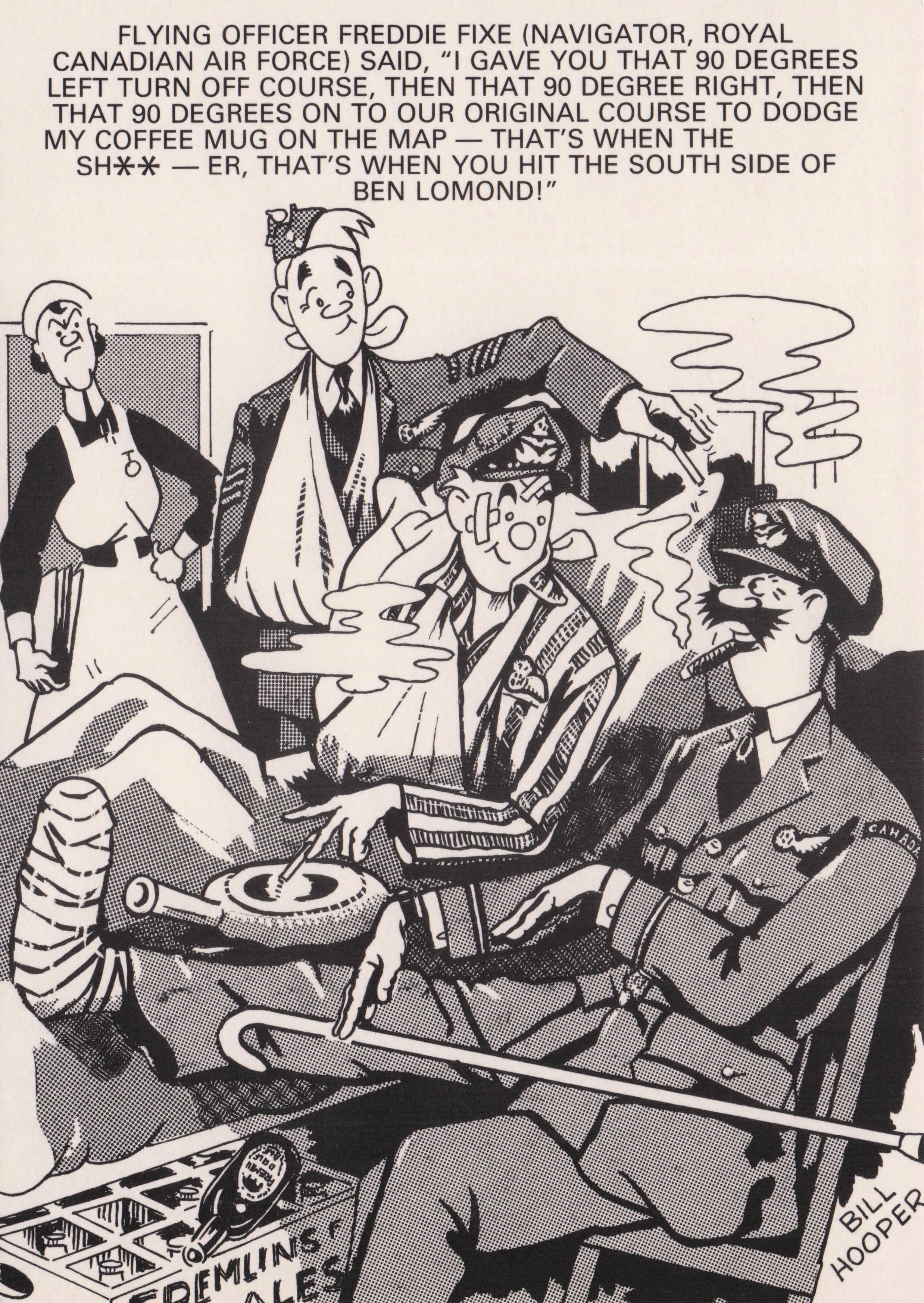 Officer Percy Prune & Canadian RAF Navigator WW2 Military Pilot Comic Postcard