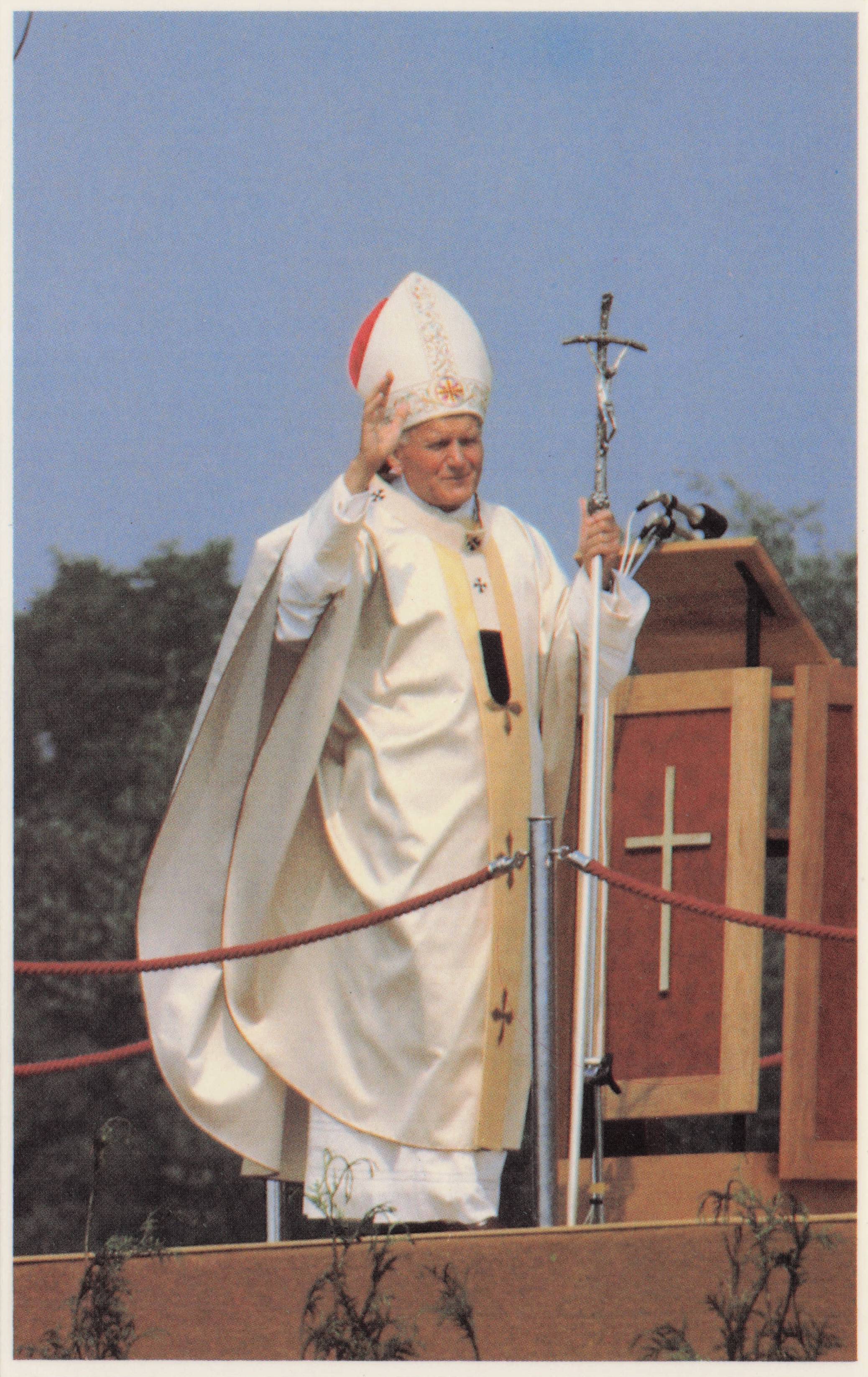 Cardiff Wales Pontcanna Blessing Pope John Paul II 1982 UK Visit Postcard