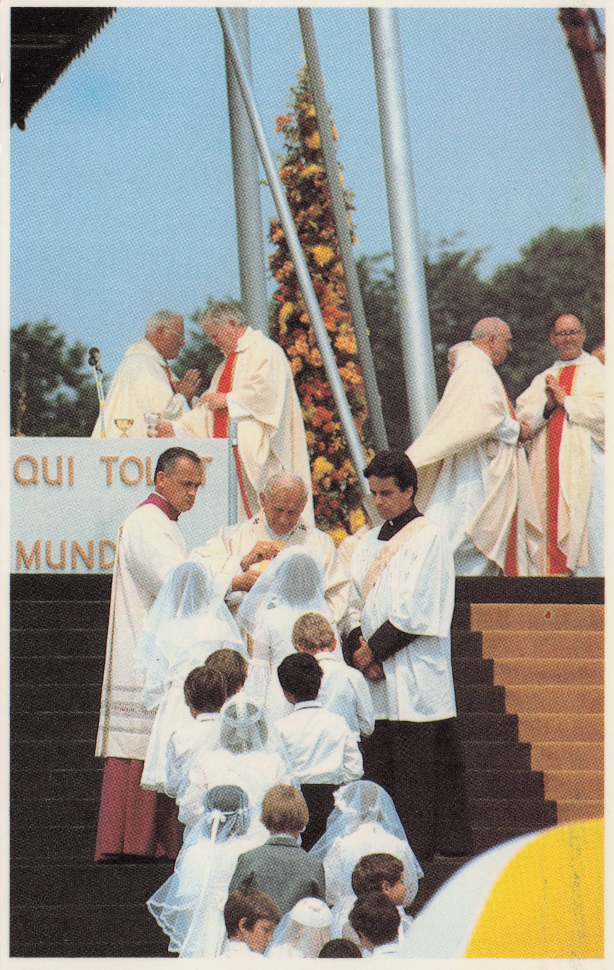 Cardiff Pontcanna Fields Wales Mass Pope John Paul II 1982 UK Visit Postcard