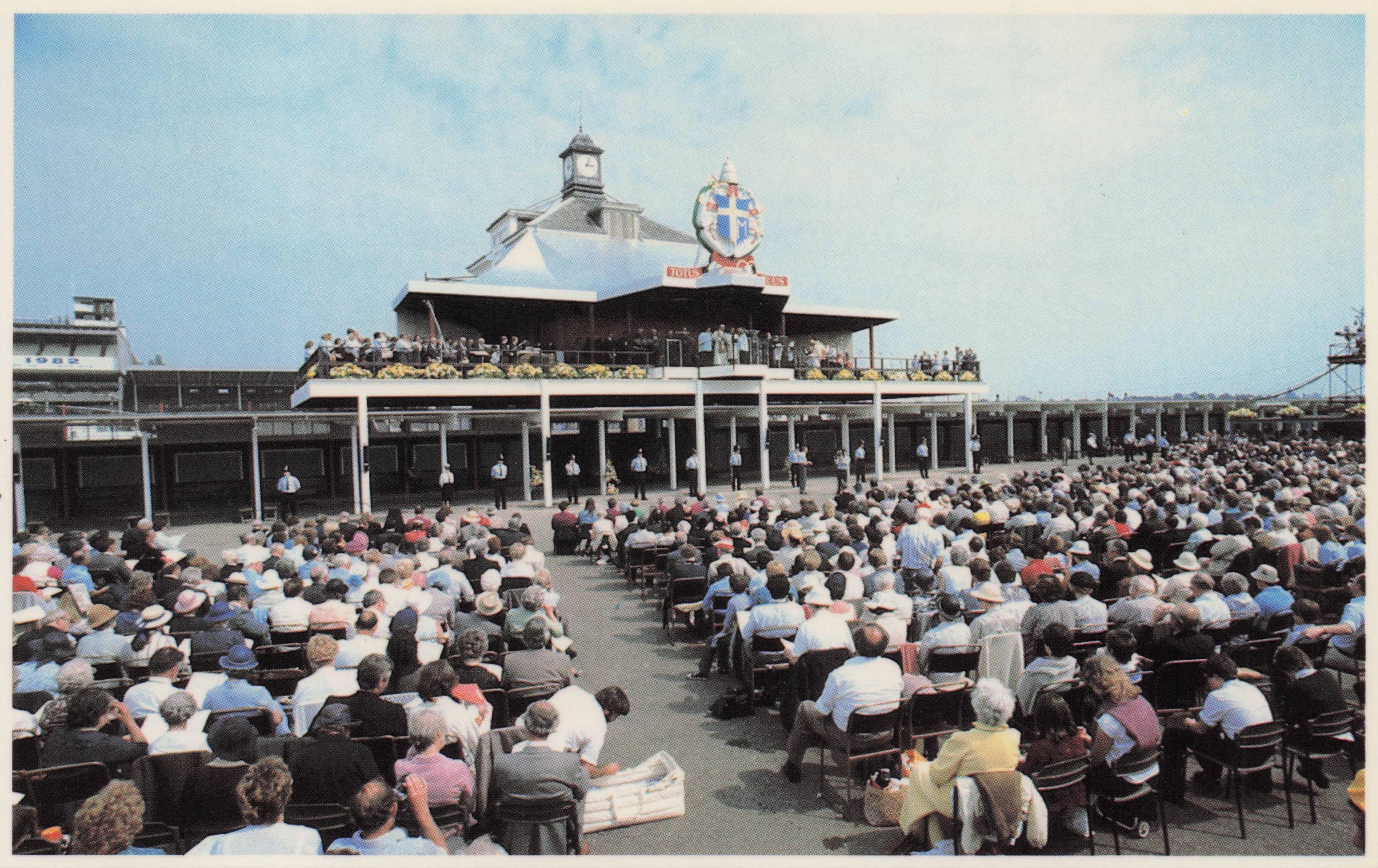 York Racecourse Whit Monday Mass Pope John Paul II 1982 UK Visit Postcard