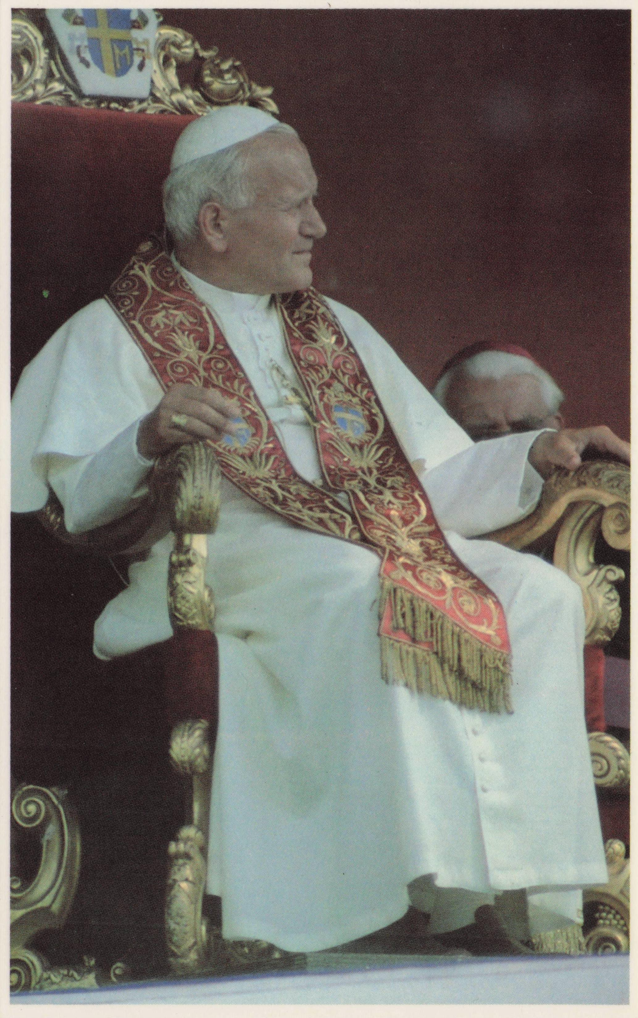 York Horse Race Course Throne Knavesmire Pope John Paul II 1982 UK Visit Postcard