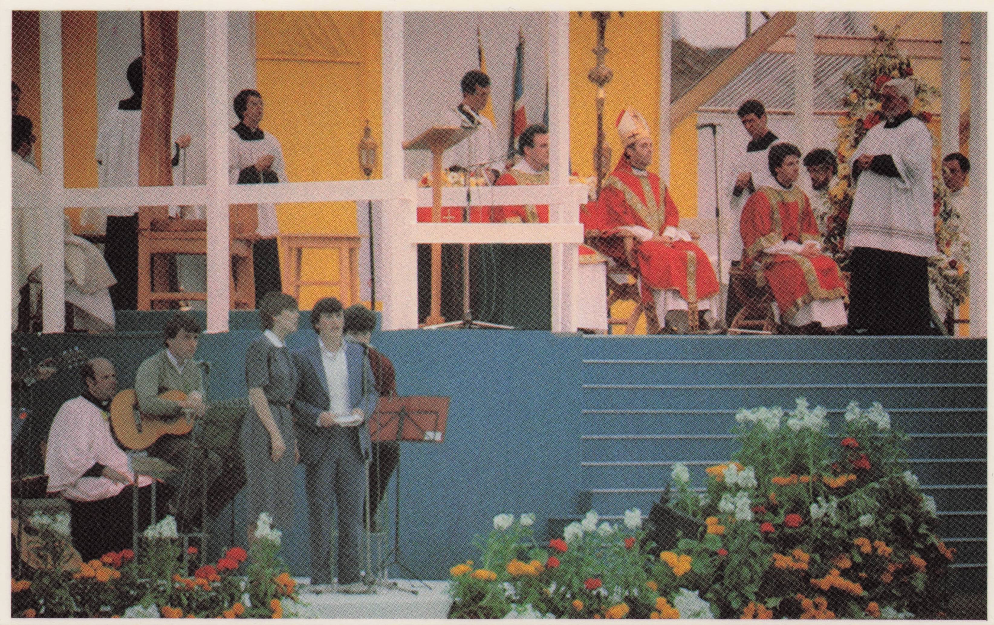 Edinburgh Murrayfield Stadium Youth Pope John Paul II 1982 UK Visit Postcard