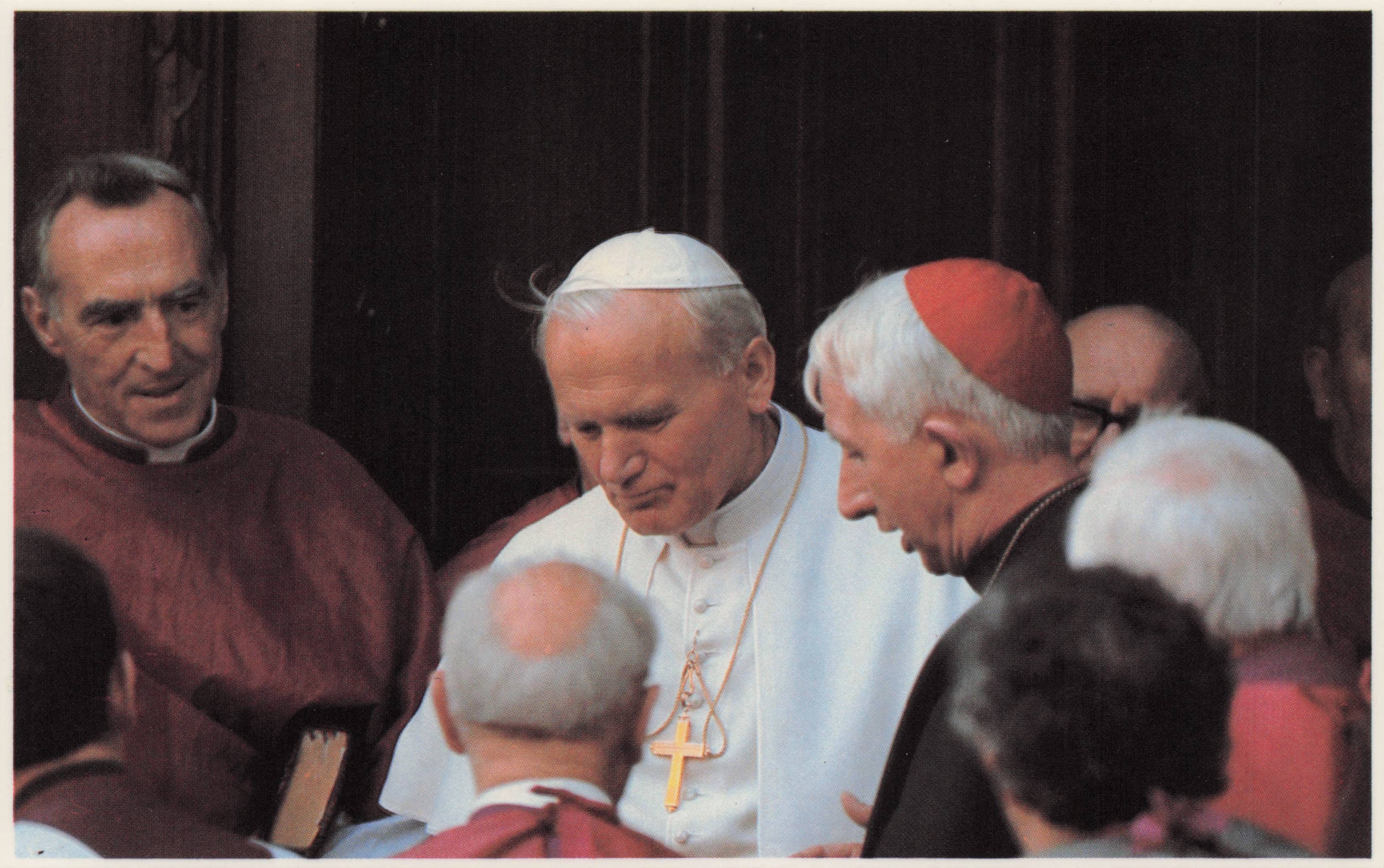 Westminster London Cathedral Greeting Pope John Paul II 1982 Visit Postcard