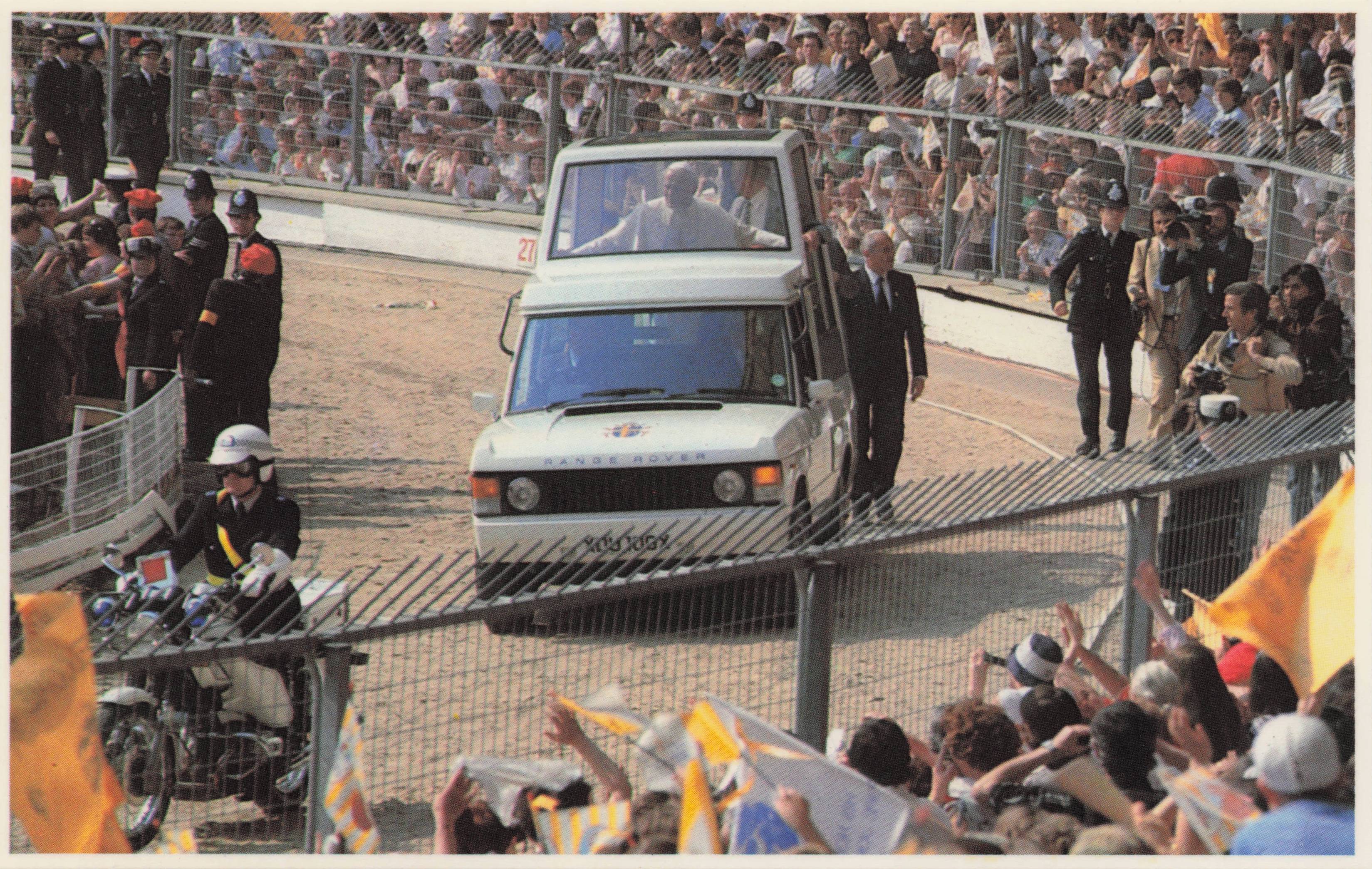 Transport At Wembley Stadium Arrival Pope John Paul II 1982 UK Visit Postcard