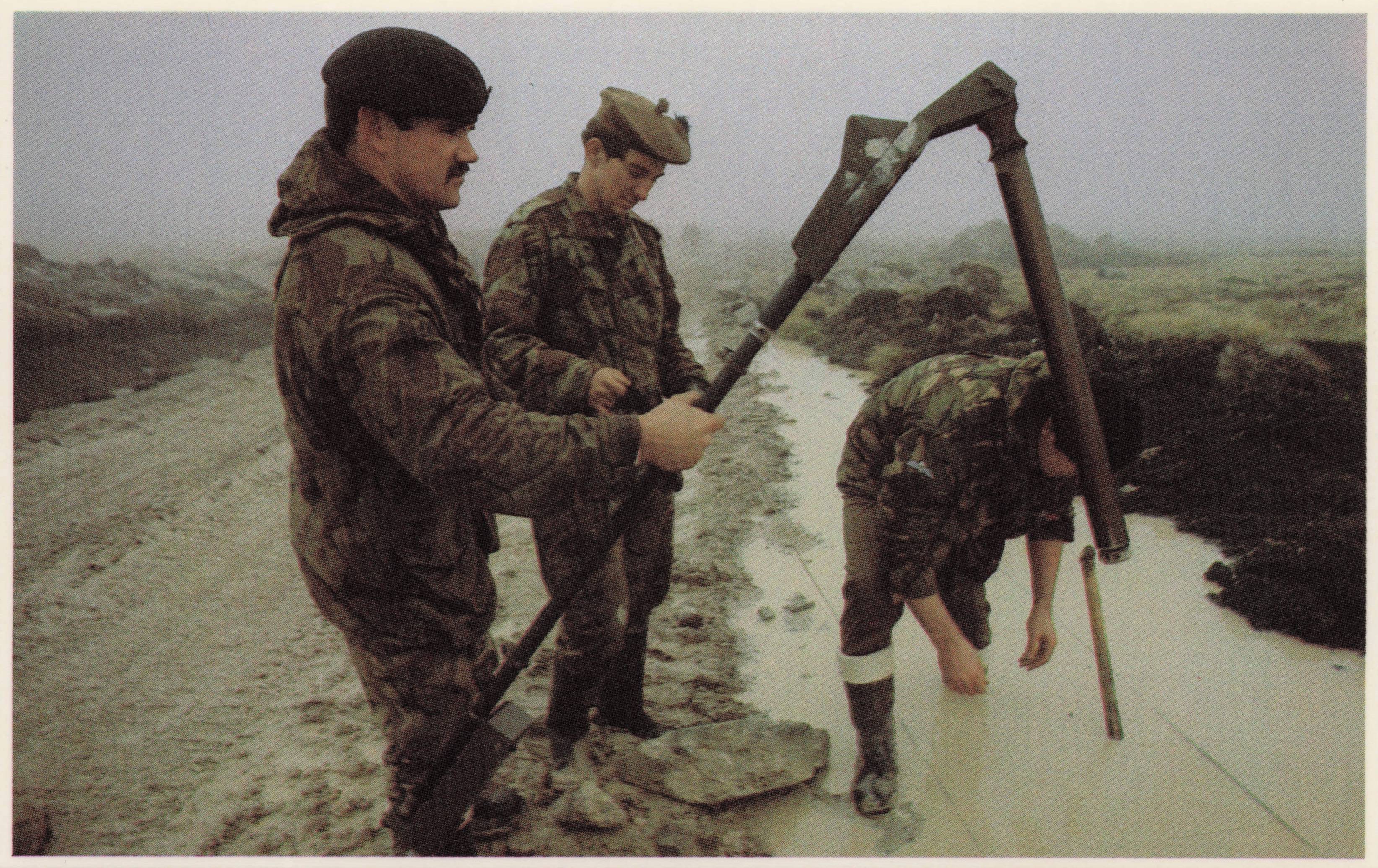 Falklands War Battle Aftermath Bunkers Minefields Landmines Military Postcard