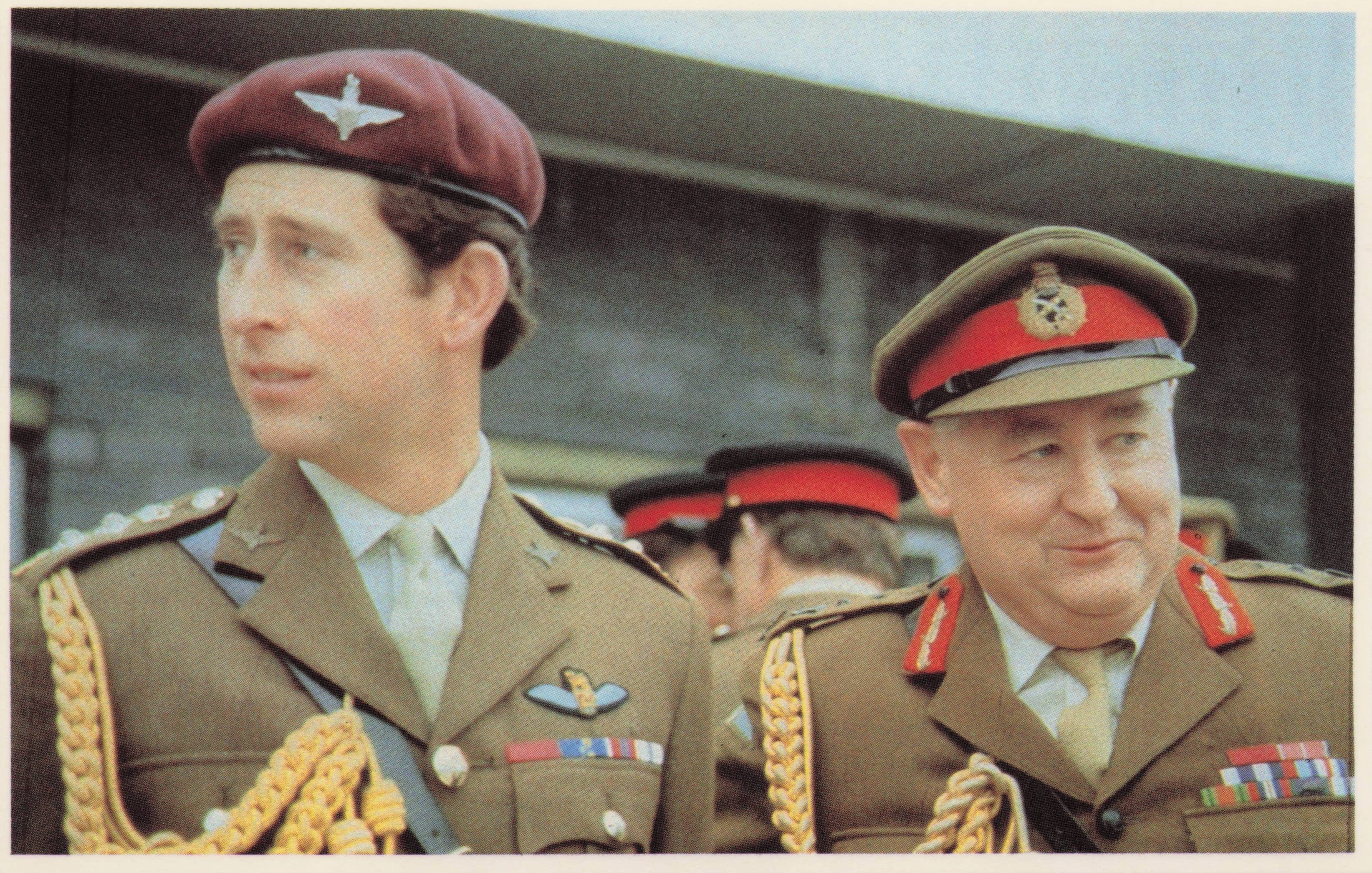 Falklands War Prince King Charles Colonel In Chief Troops Military Postcard